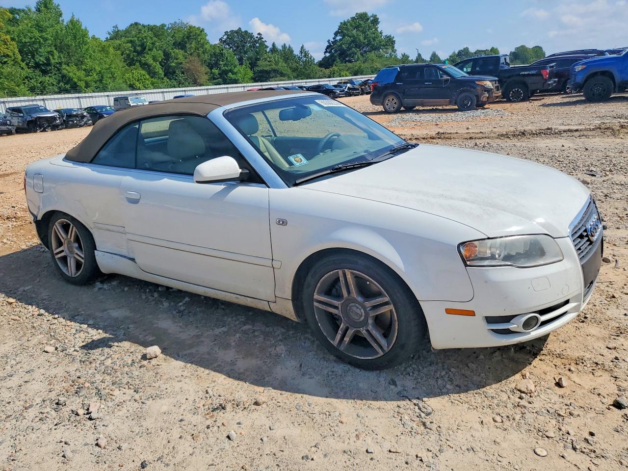 2008 Audi A4 2.0t Cabriolet Quattro White vin: WAUDF48H68K007288