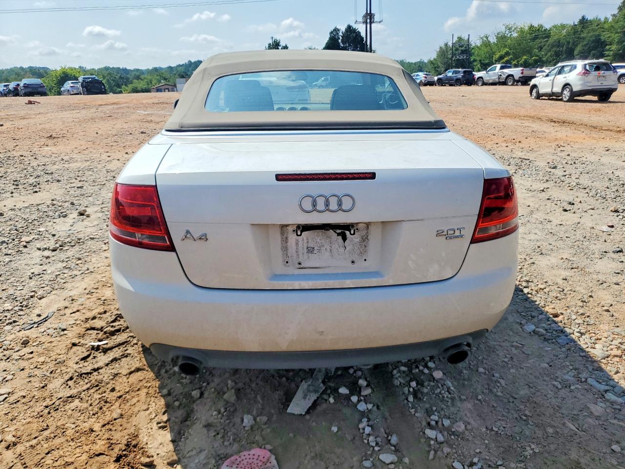 2008 Audi A4 2.0t Cabriolet Quattro White vin: WAUDF48H68K007288