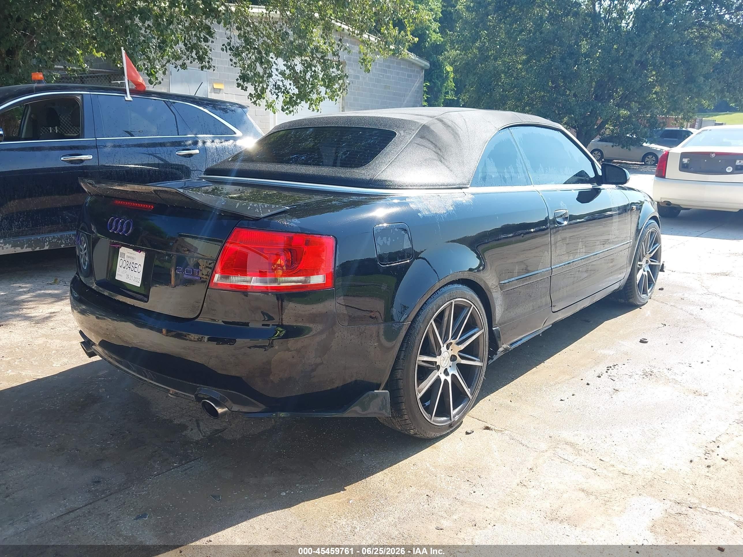 2008 Audi A4 2.0t Black vin: WAUDF48H68K008571