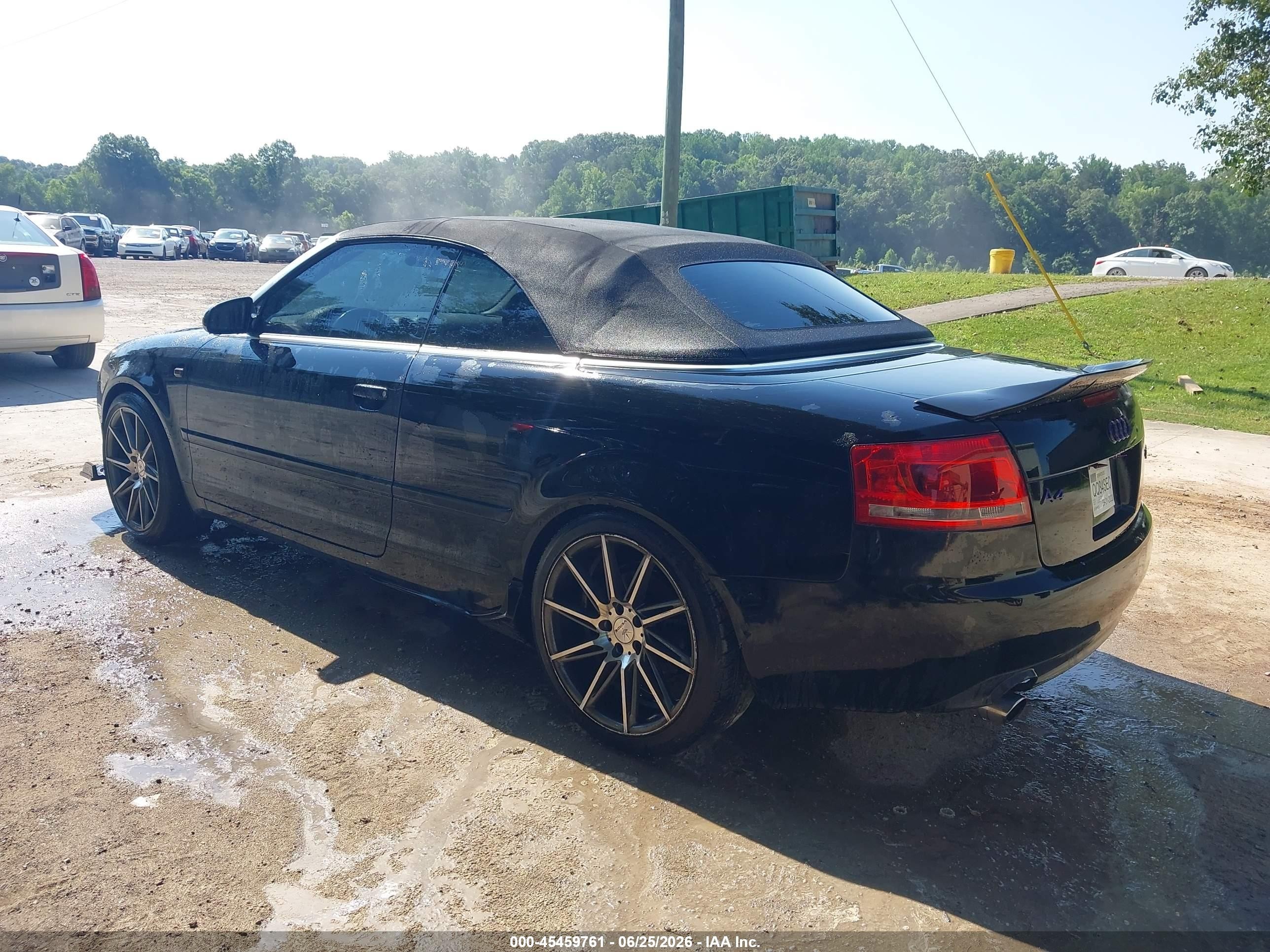 2008 Audi A4 2.0t Black vin: WAUDF48H68K008571