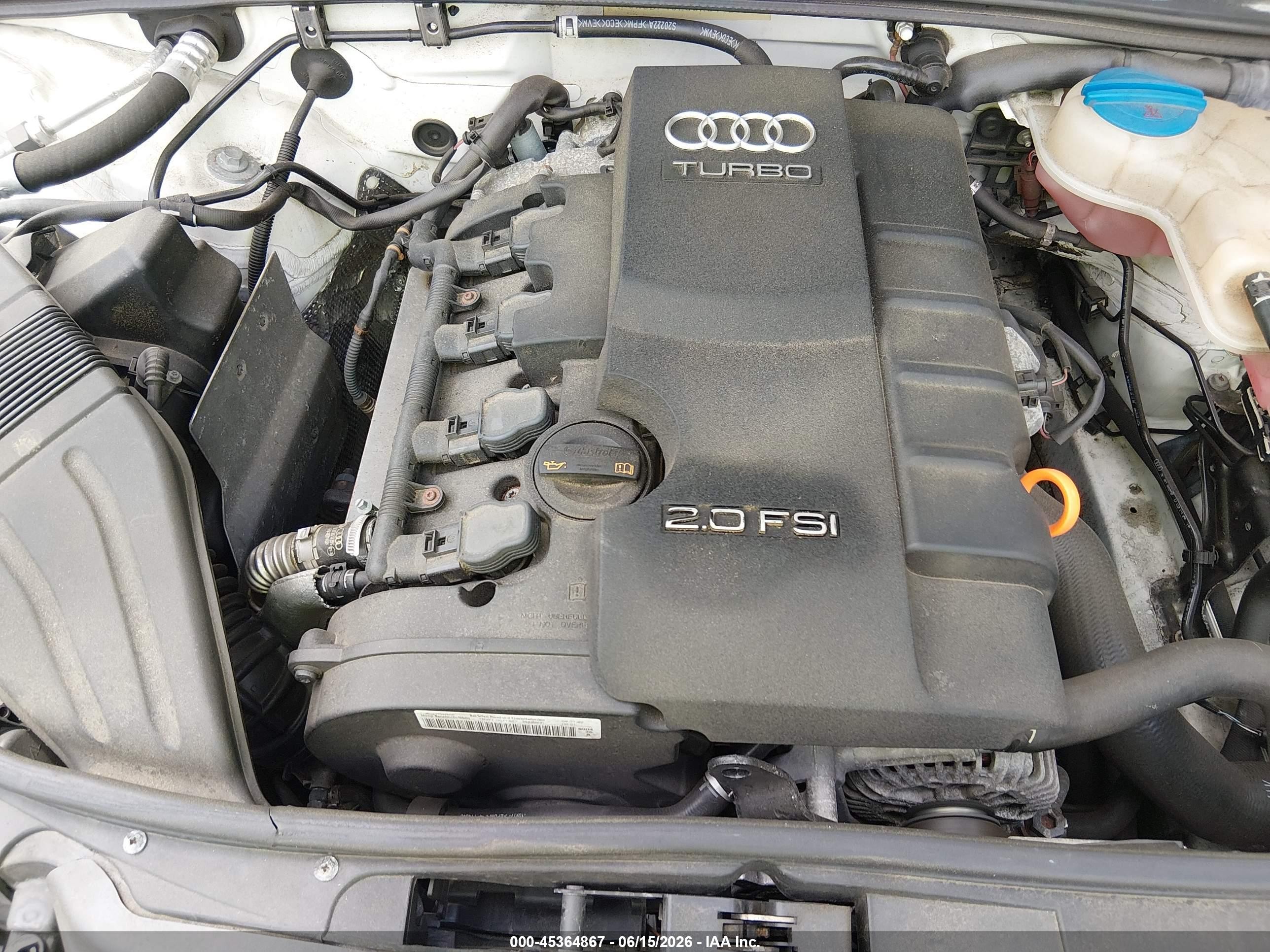 2009 Audi A4 2.0t Special Edition White vin: WAUDF48H69K011293