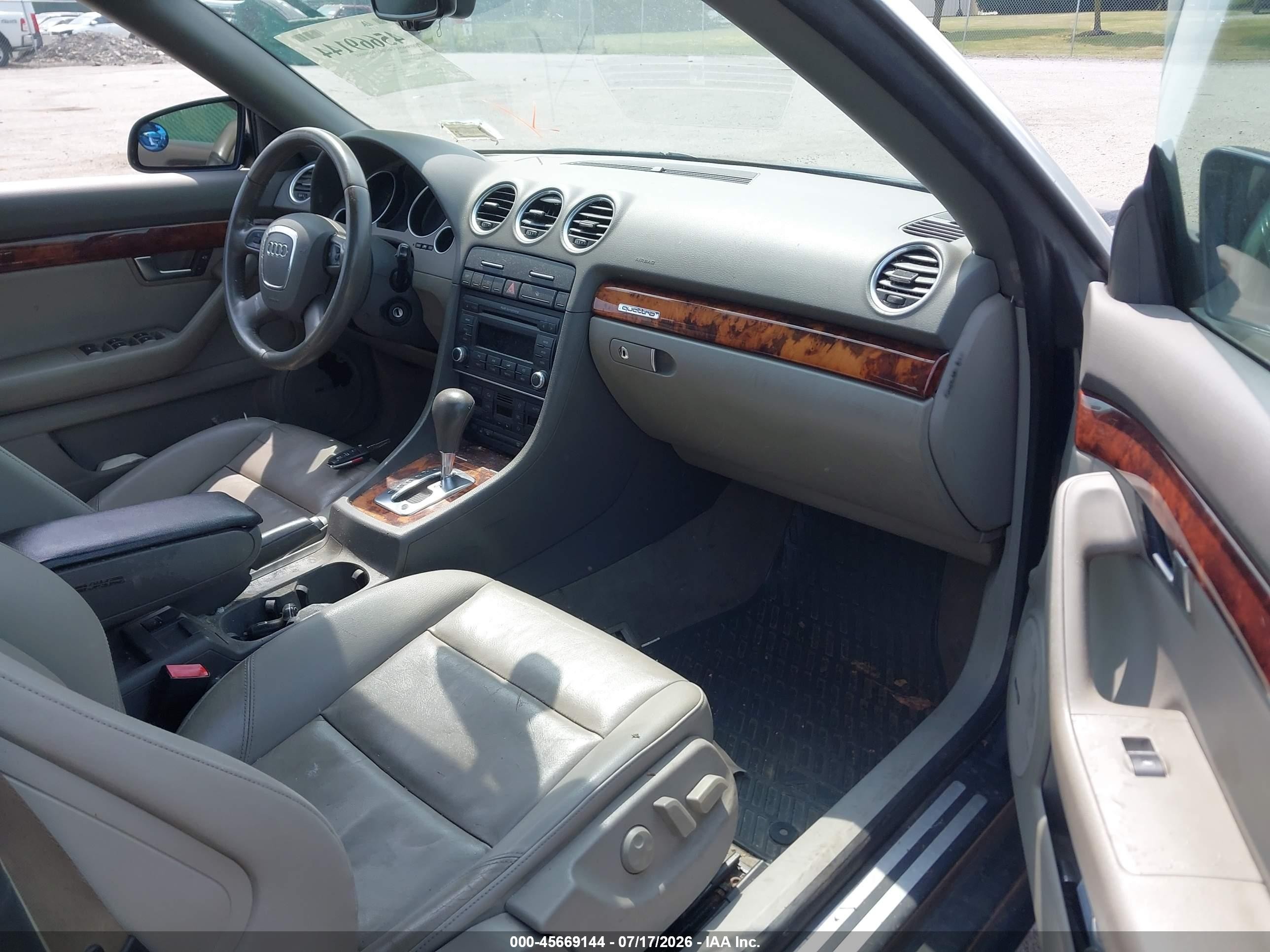 2008 Audi A4 2.0t Blue vin: WAUDF48H88K004456