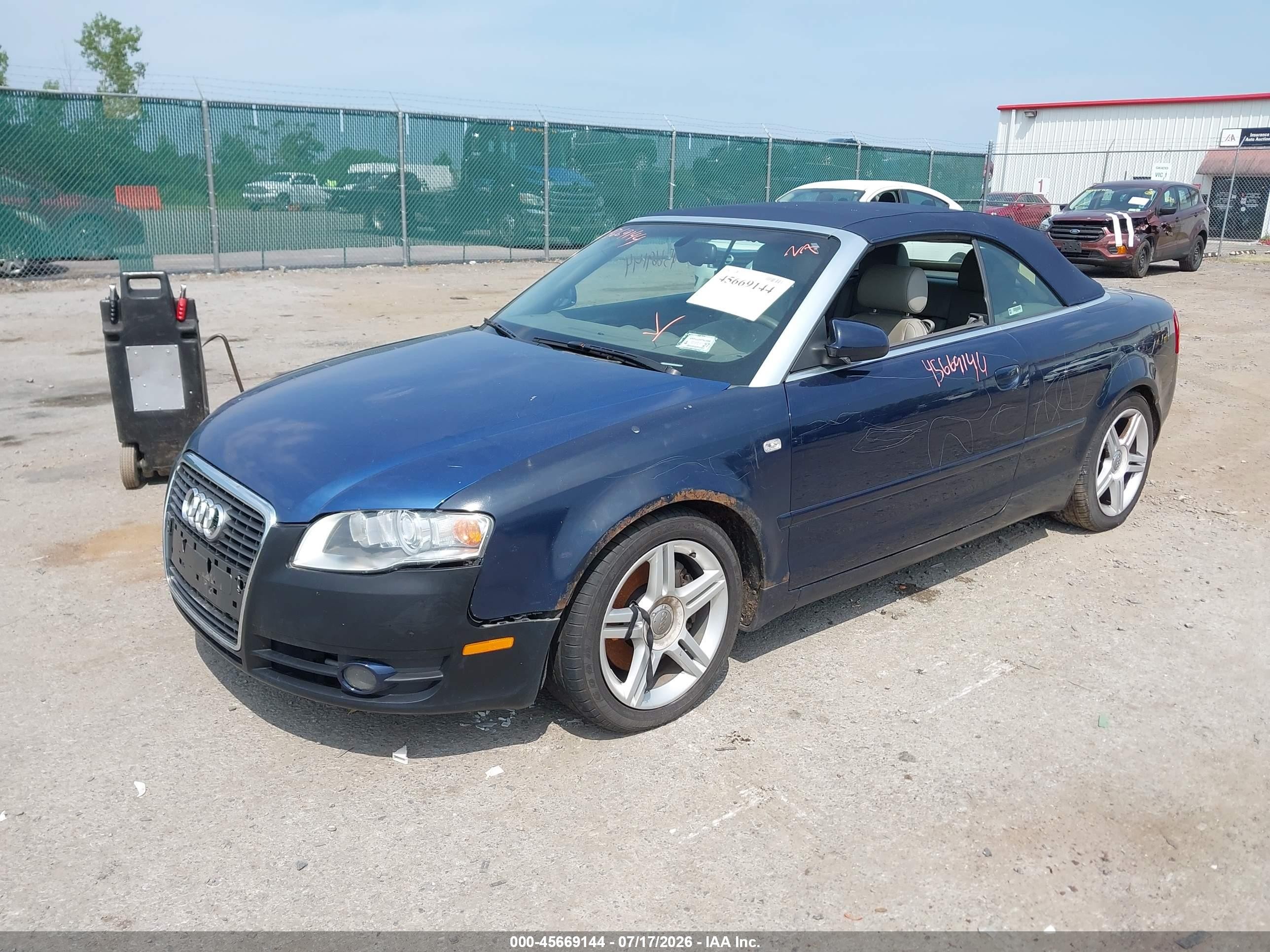 2008 Audi A4 2.0t Blue vin: WAUDF48H88K004456