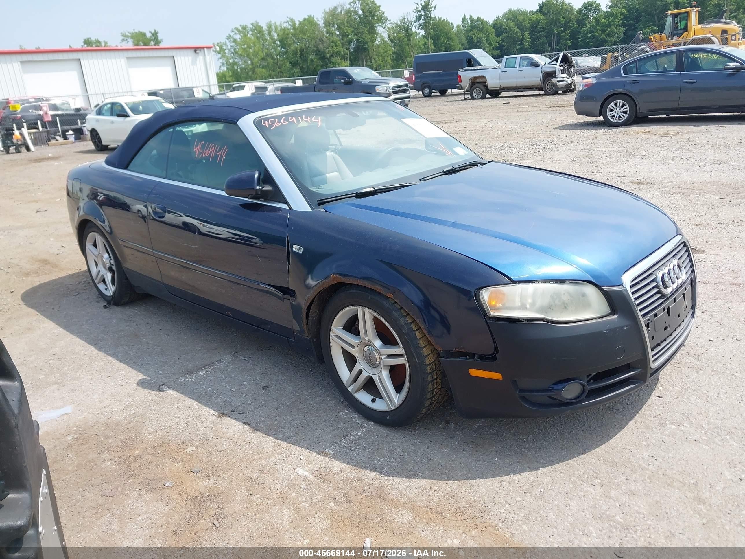 2008 Audi A4 2.0t Blue vin: WAUDF48H88K004456