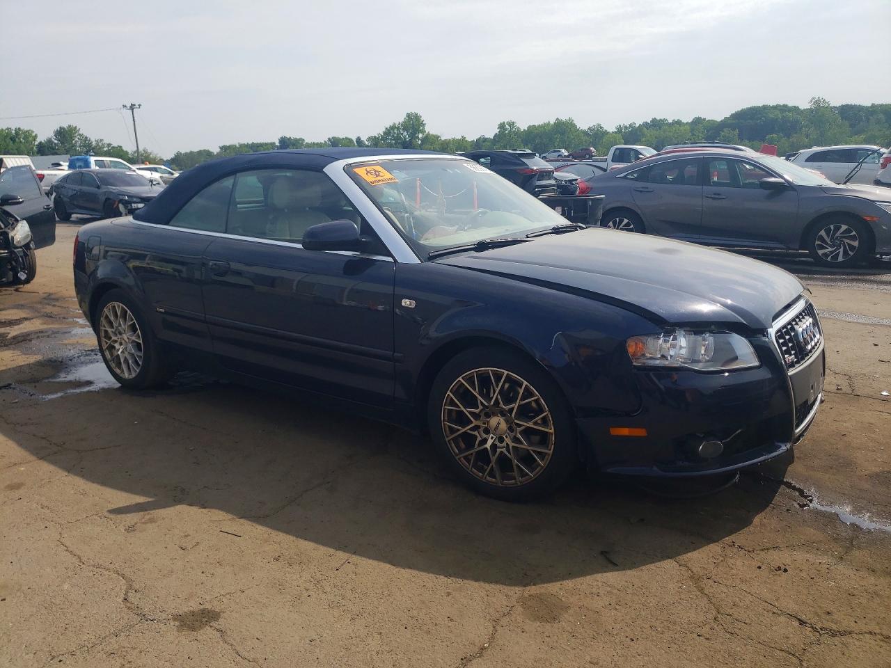 2009 Audi A4 2.0t Cabriolet Quattro Blue vin: WAUDF48H89K005804