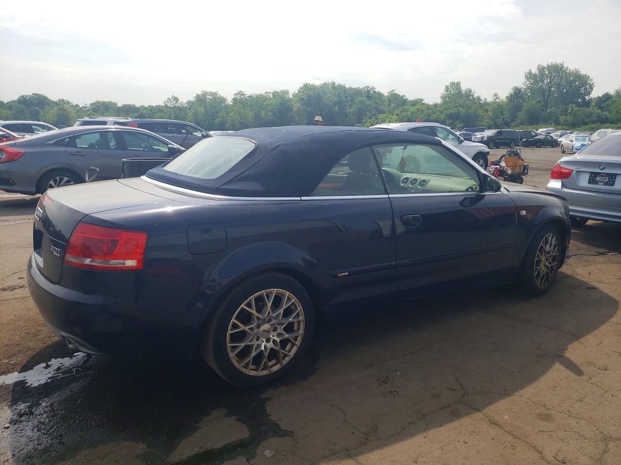 2009 Audi A4 2.0t Cabriolet Quattro Blue vin: WAUDF48H89K005804