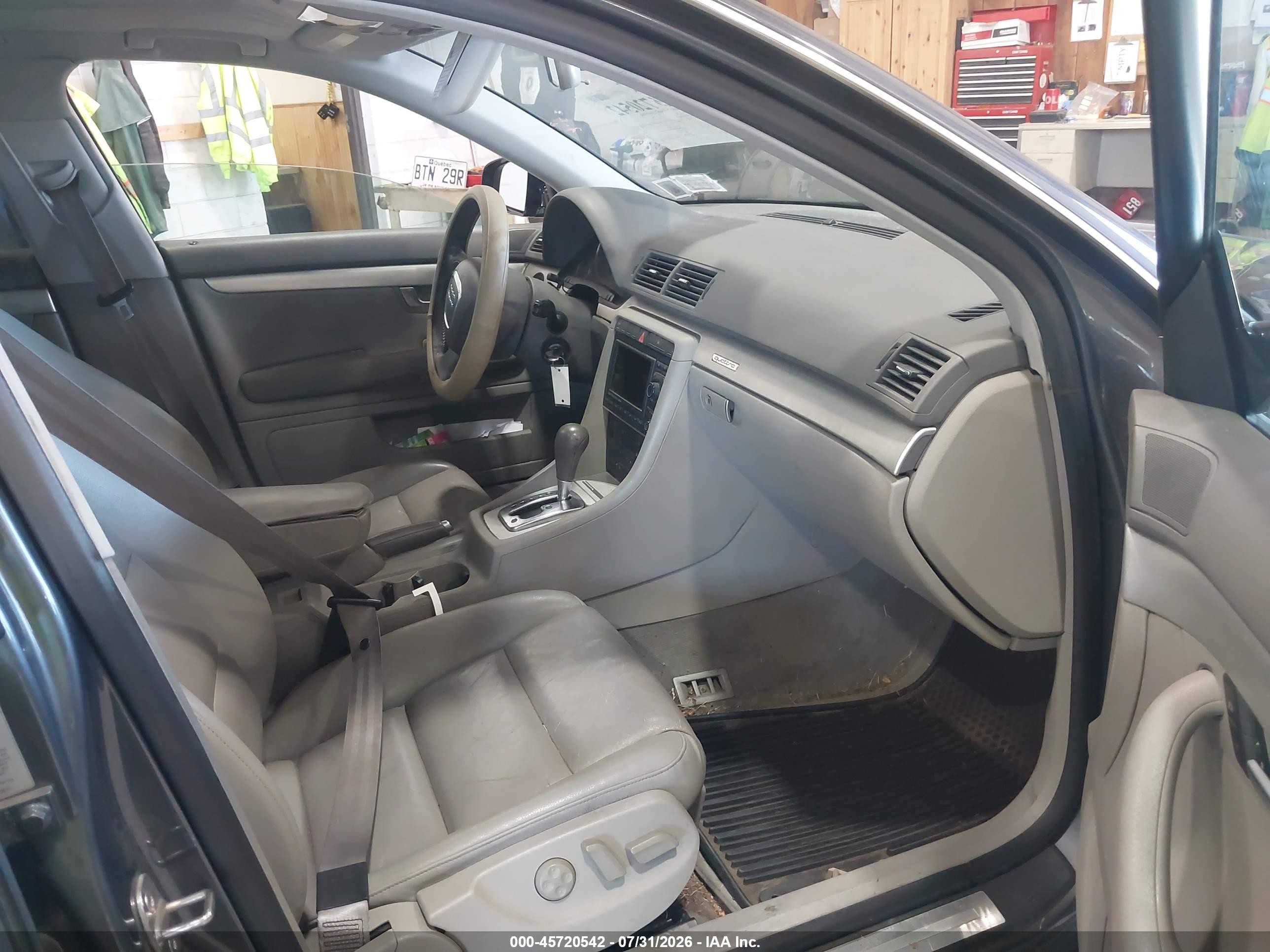 2005 Audi A4 2.0t Gray vin: WAUDF68E05A476198