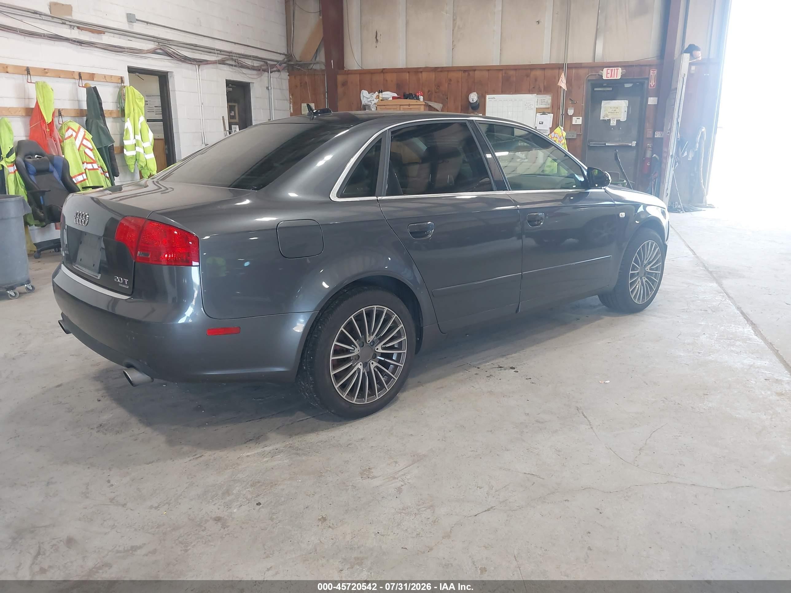 2005 Audi A4 2.0t Gray vin: WAUDF68E05A476198