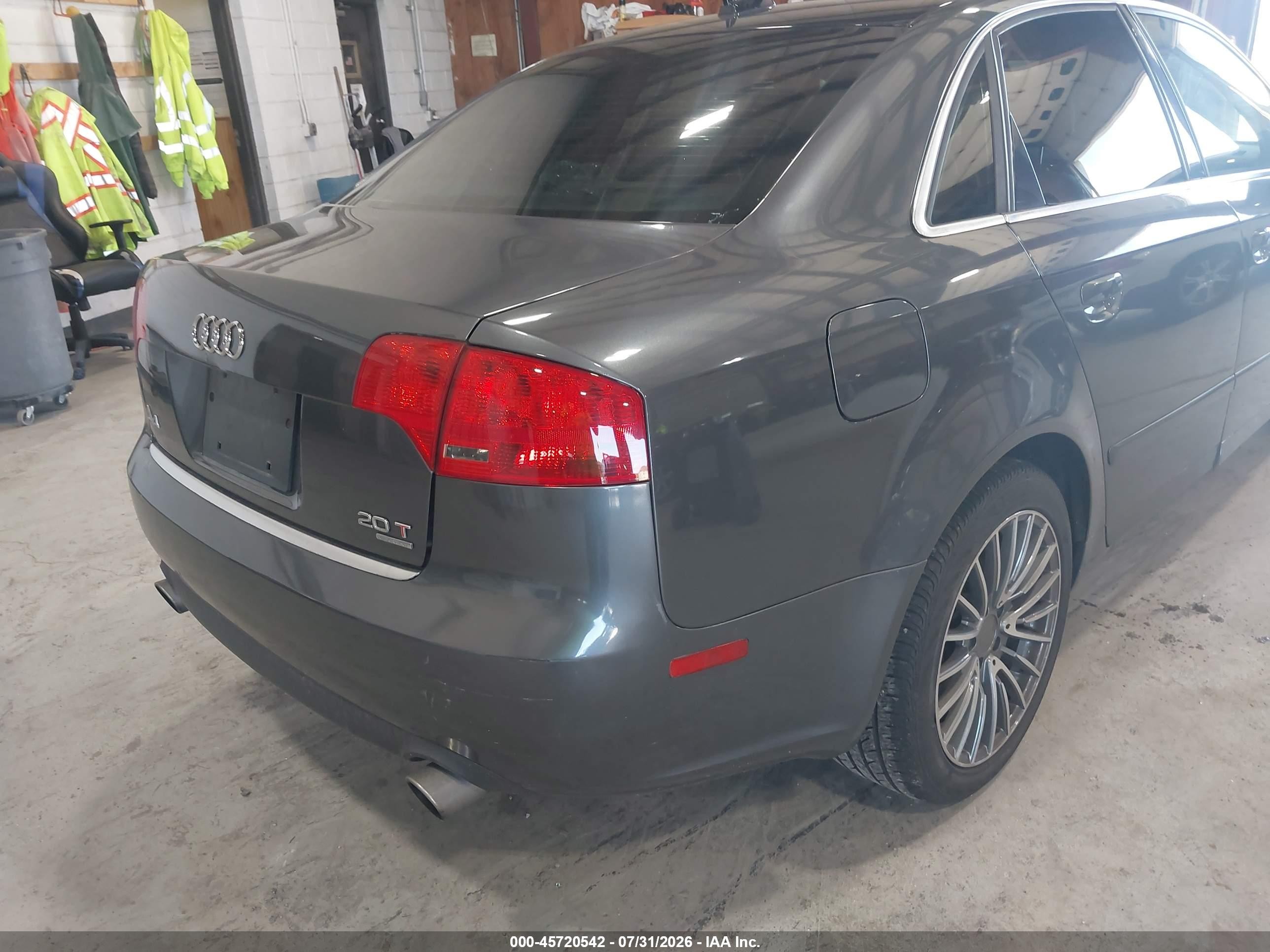 2005 Audi A4 2.0t Gray vin: WAUDF68E05A476198