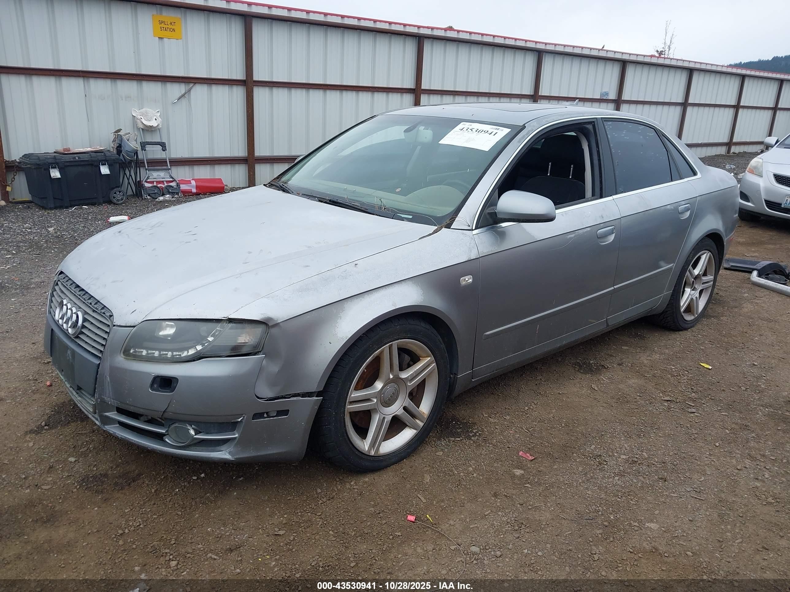 2005 Audi A4 2.0t Gray vin: WAUDF68E85A419294