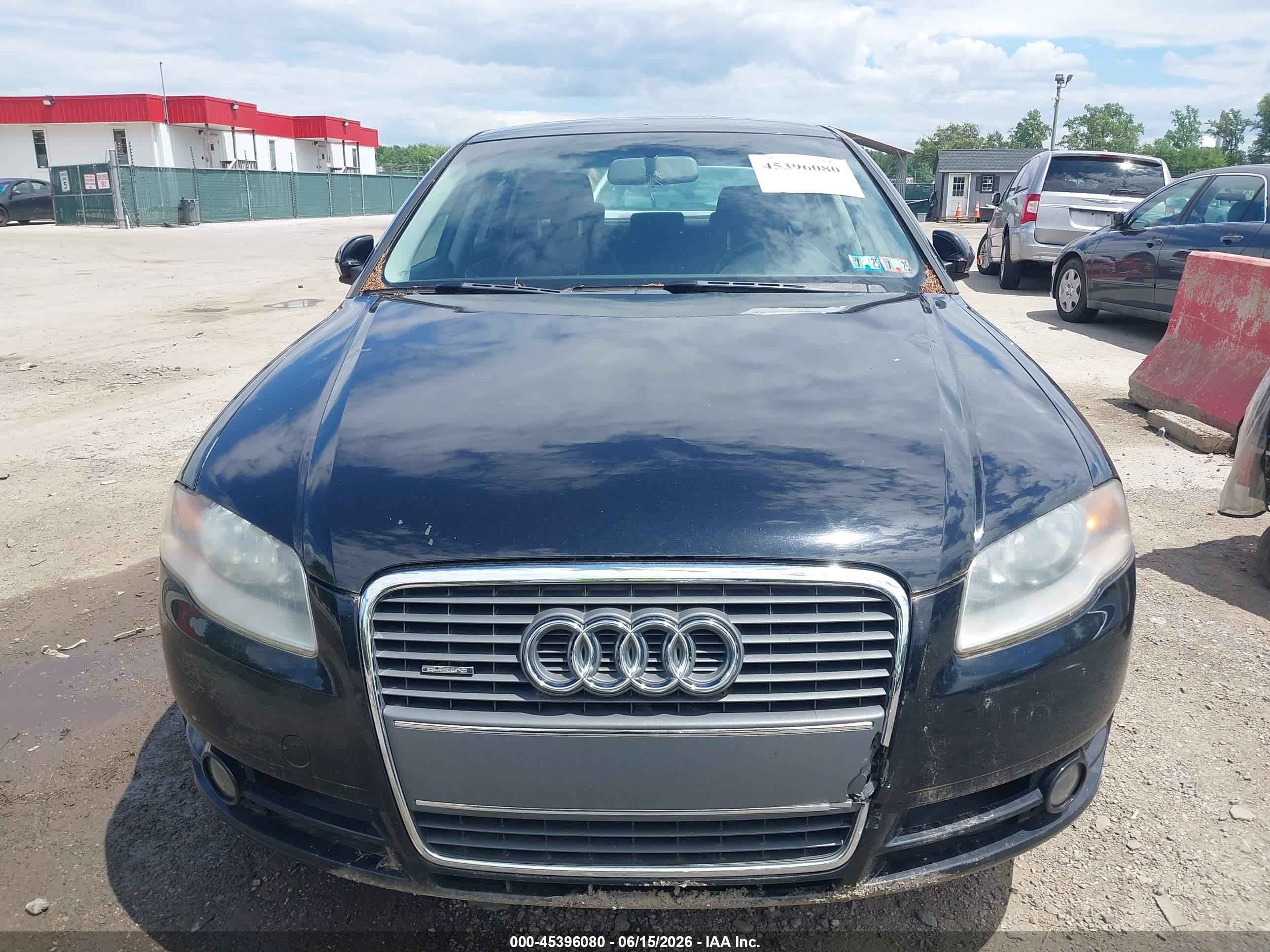 2006 Audi A4 2.0t Black vin: WAUDF78E06A244224