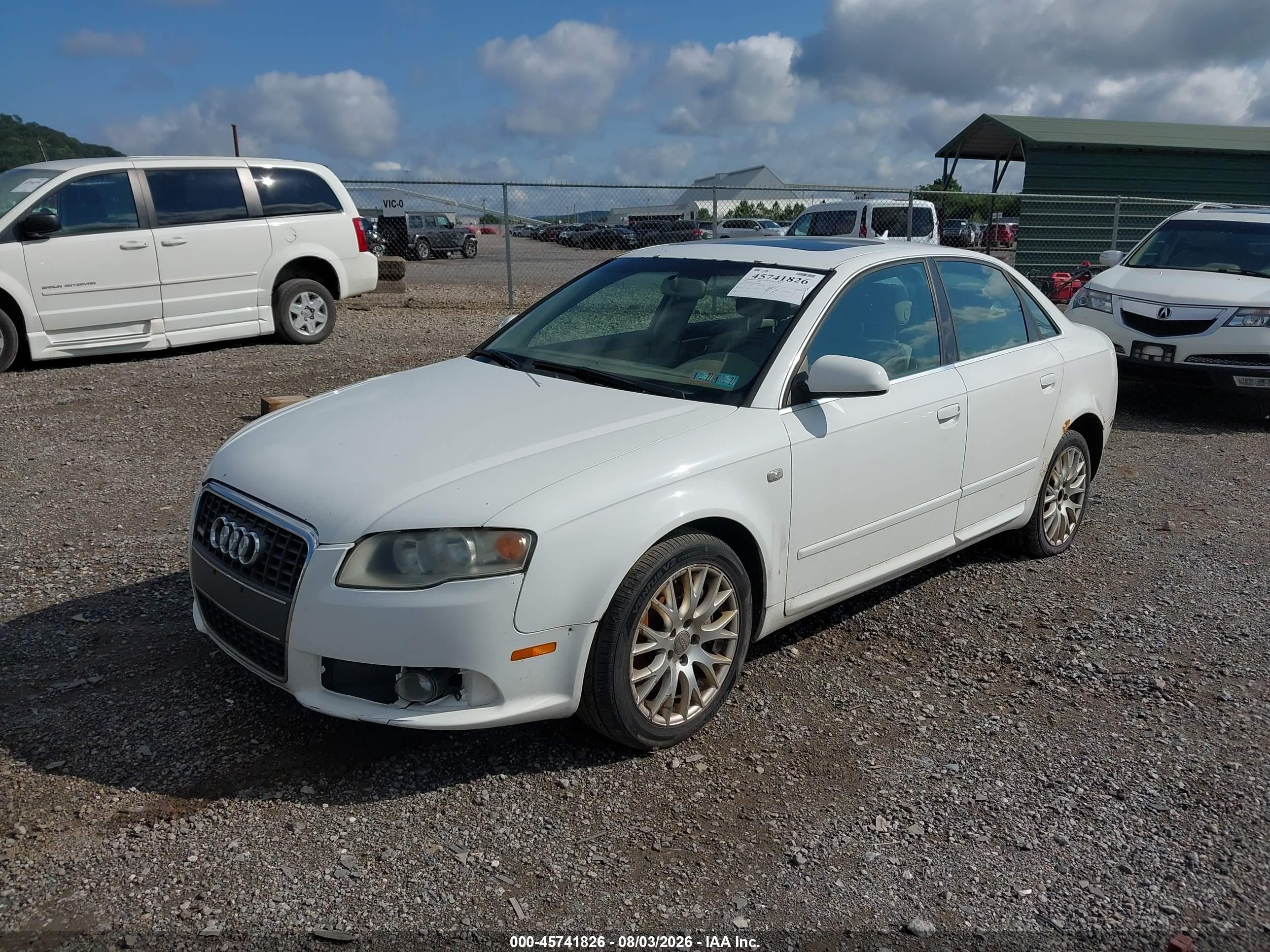 2008 Audi A4 2.0t/2.0t Special Edition White vin: WAUDF78E08A164215