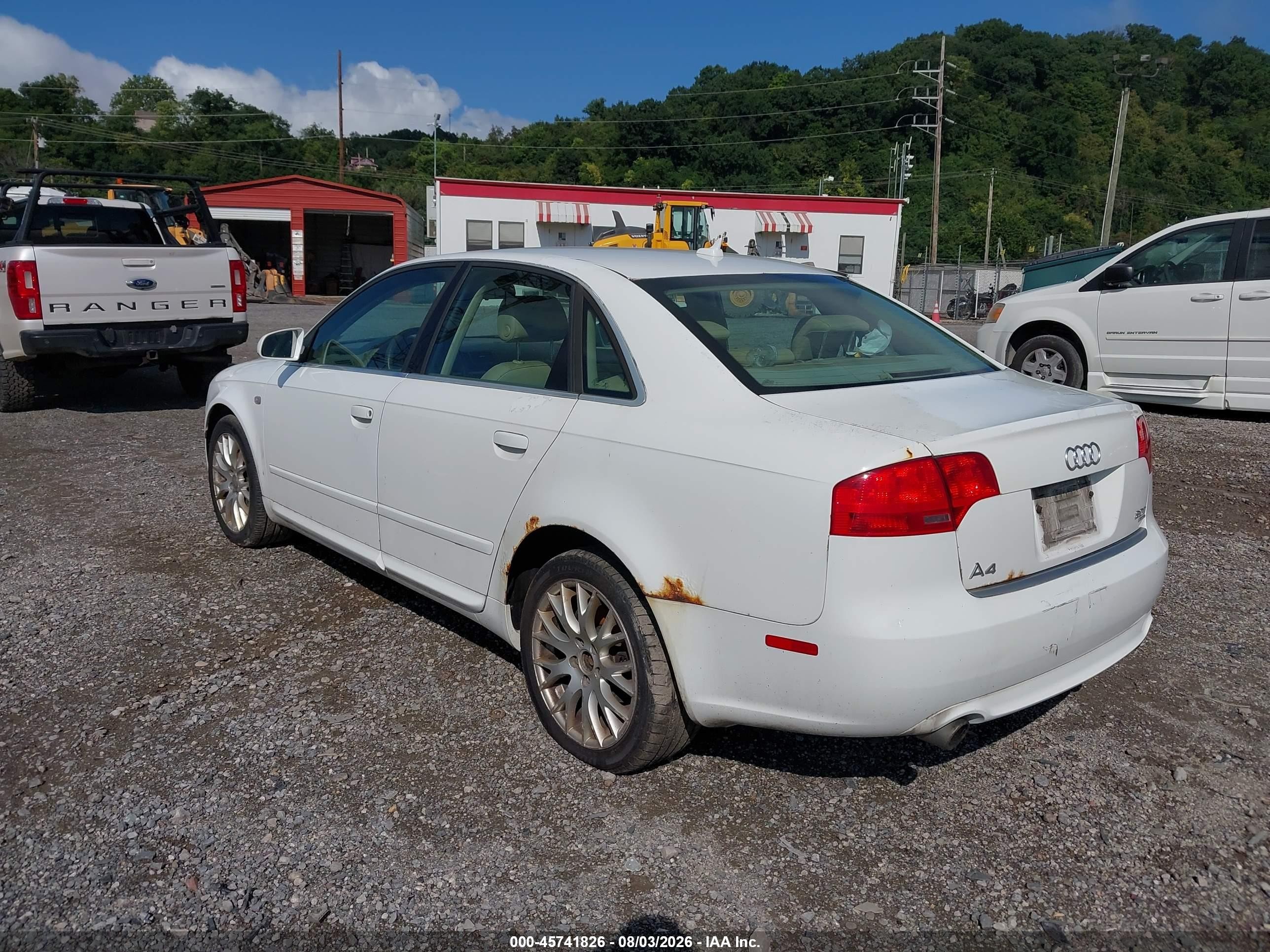 2008 Audi A4 2.0t/2.0t Special Edition White vin: WAUDF78E08A164215