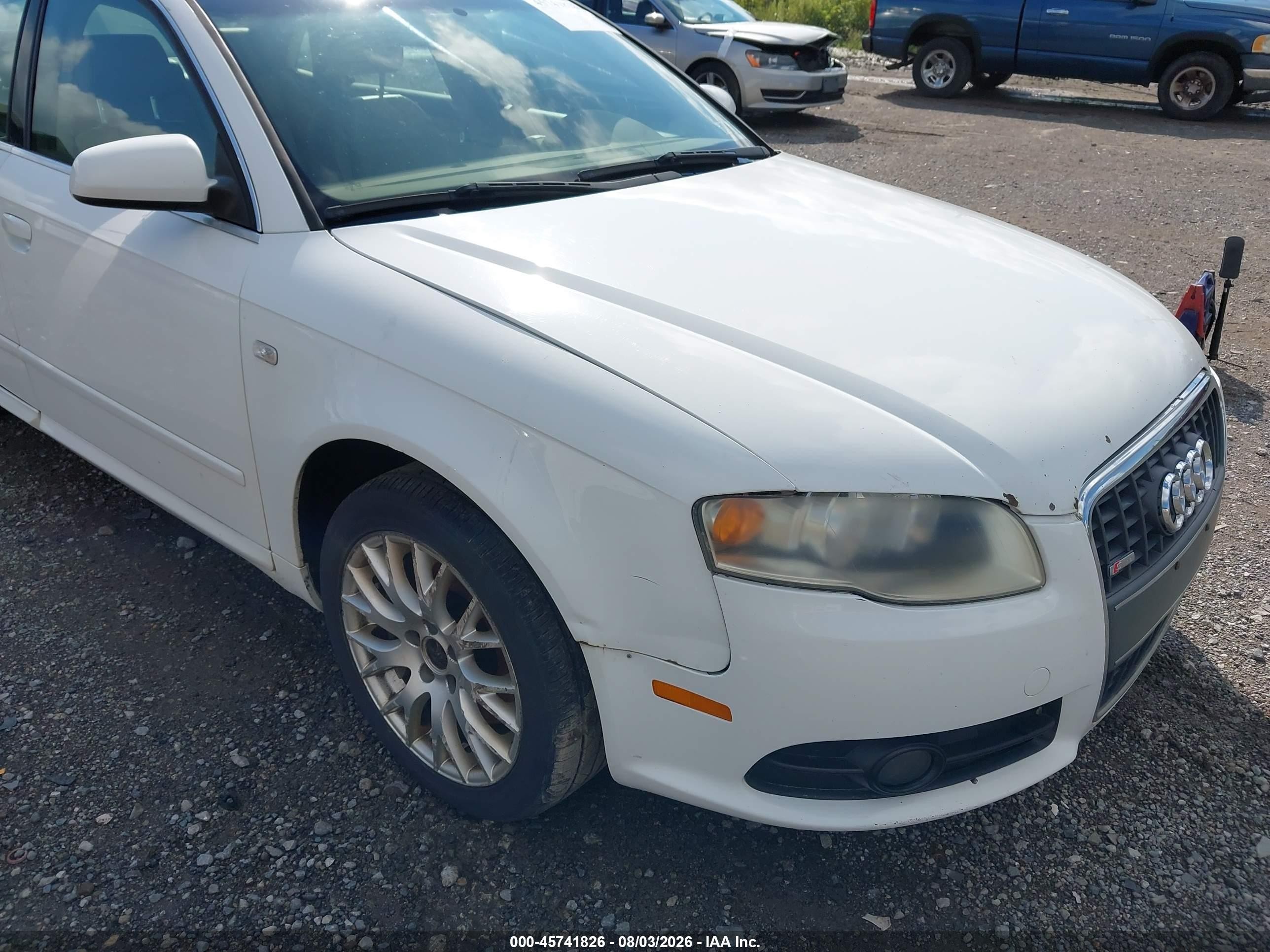 2008 Audi A4 2.0t/2.0t Special Edition White vin: WAUDF78E08A164215