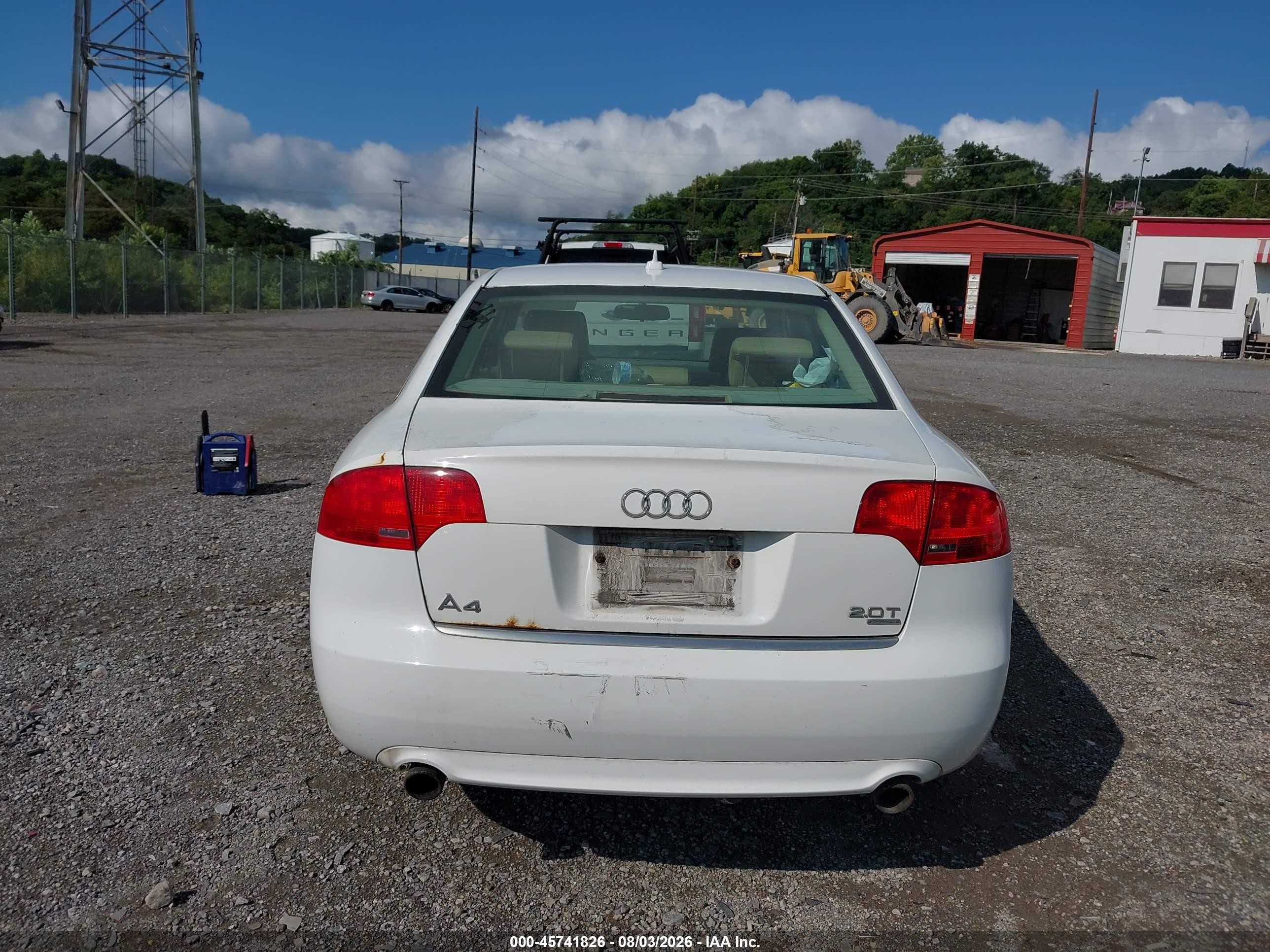 2008 Audi A4 2.0t/2.0t Special Edition White vin: WAUDF78E08A164215