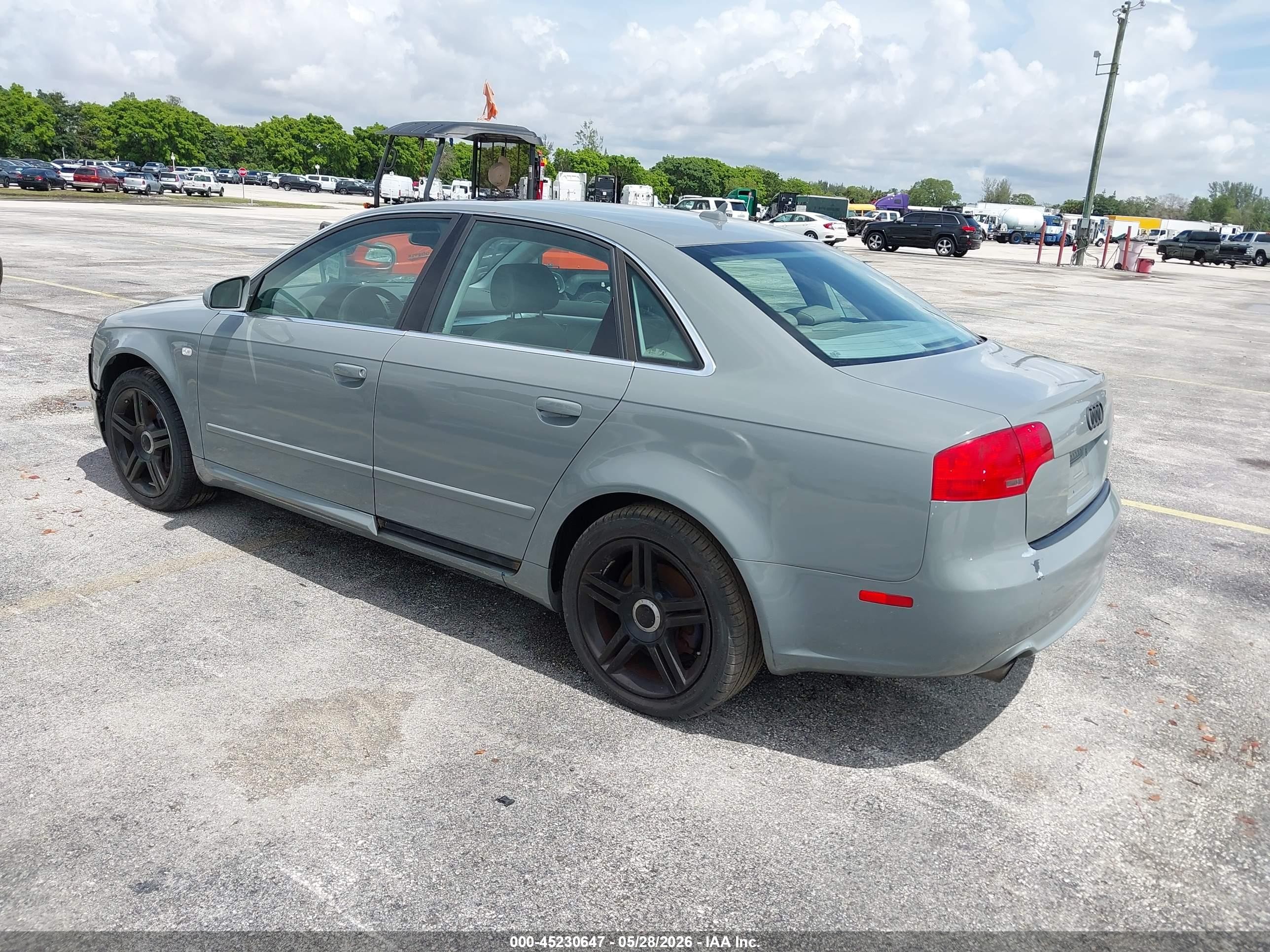 2008 Audi A4 2.0t Gray vin: WAUDF78E18A024609