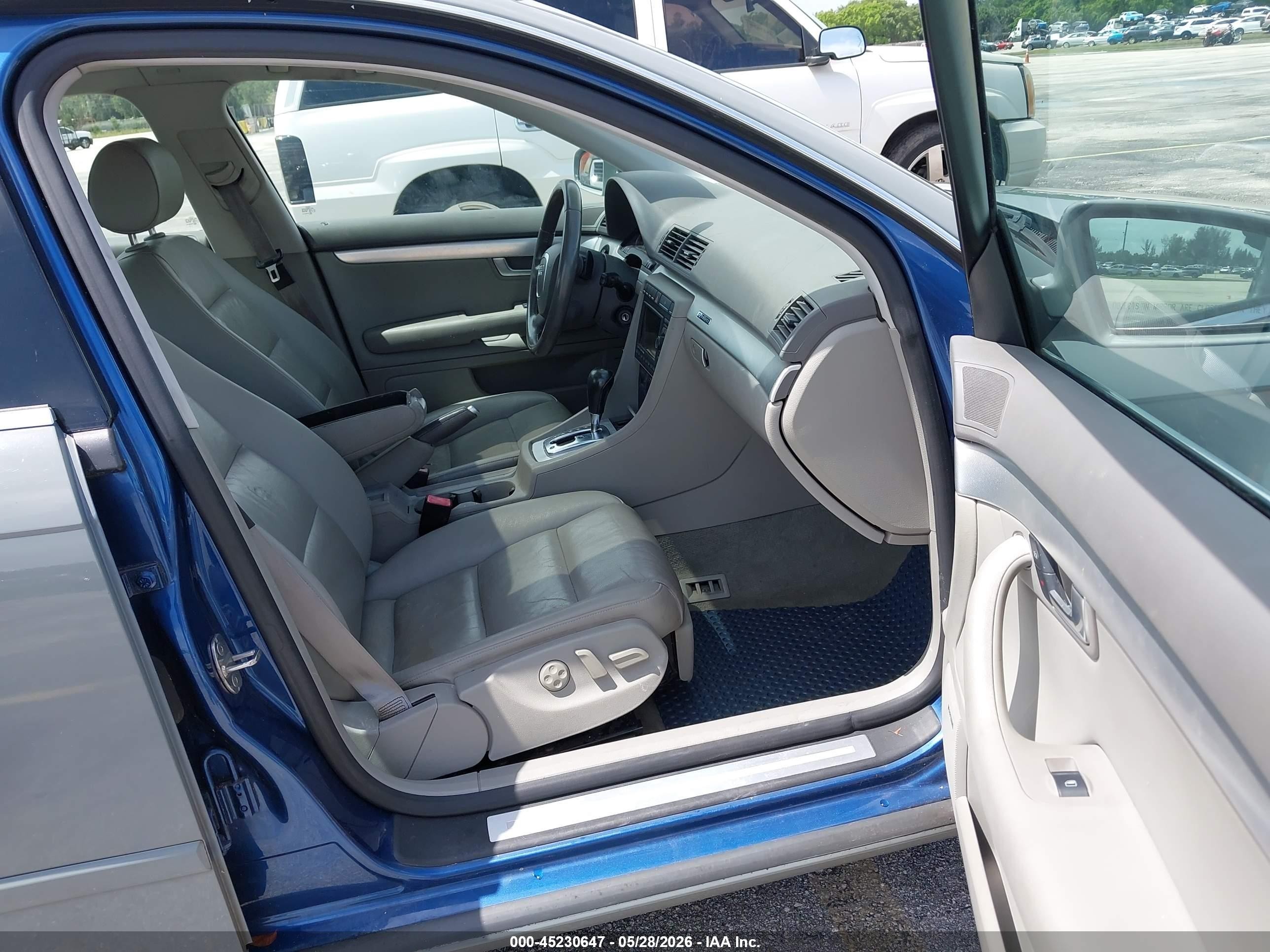 2008 Audi A4 2.0t Gray vin: WAUDF78E18A024609