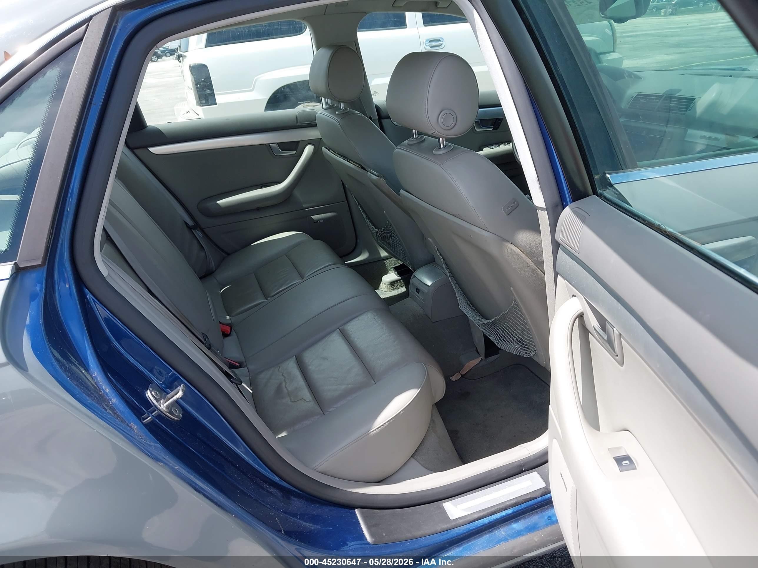 2008 Audi A4 2.0t Gray vin: WAUDF78E18A024609