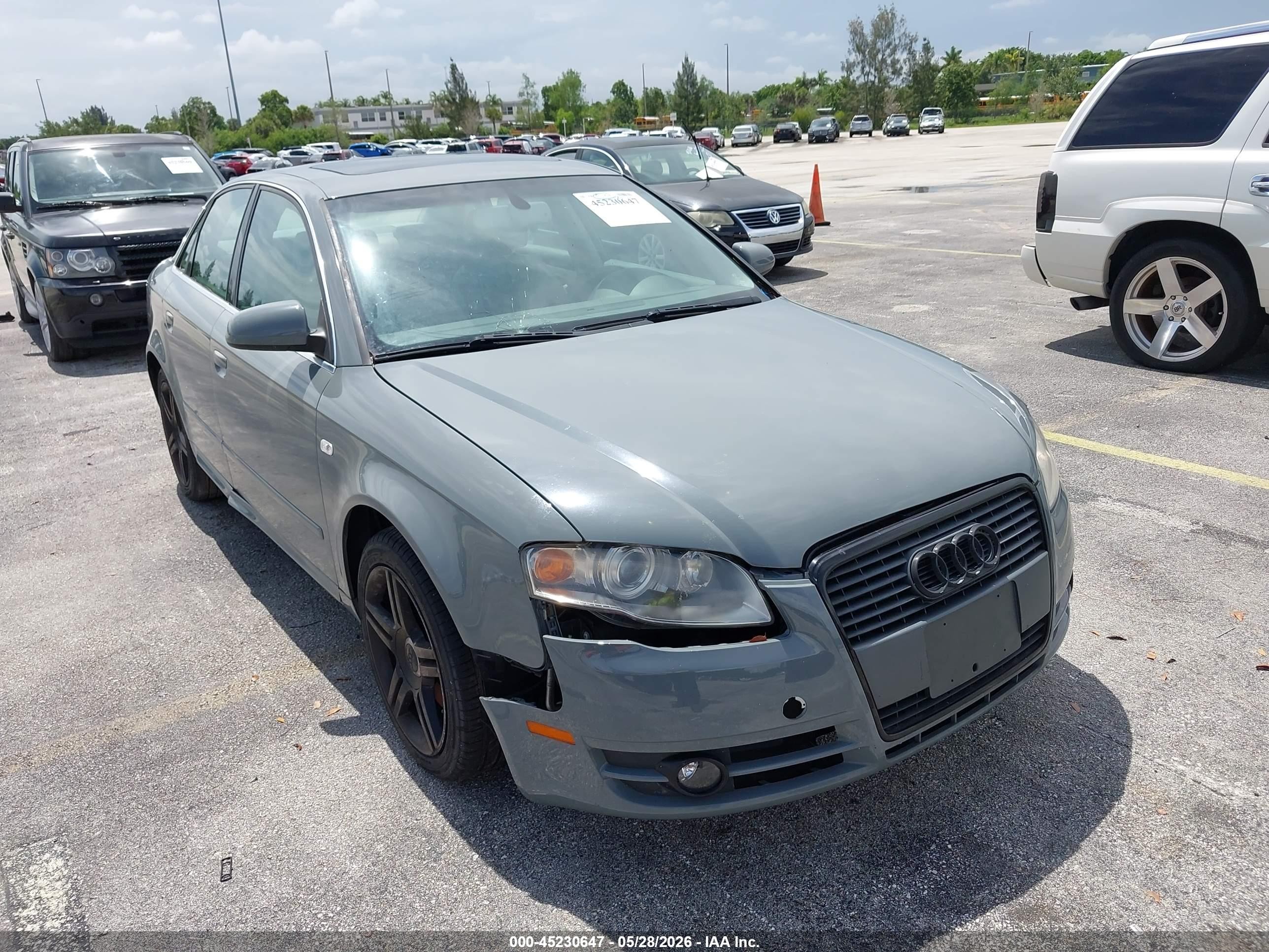 2008 Audi A4 2.0t Gray vin: WAUDF78E18A024609