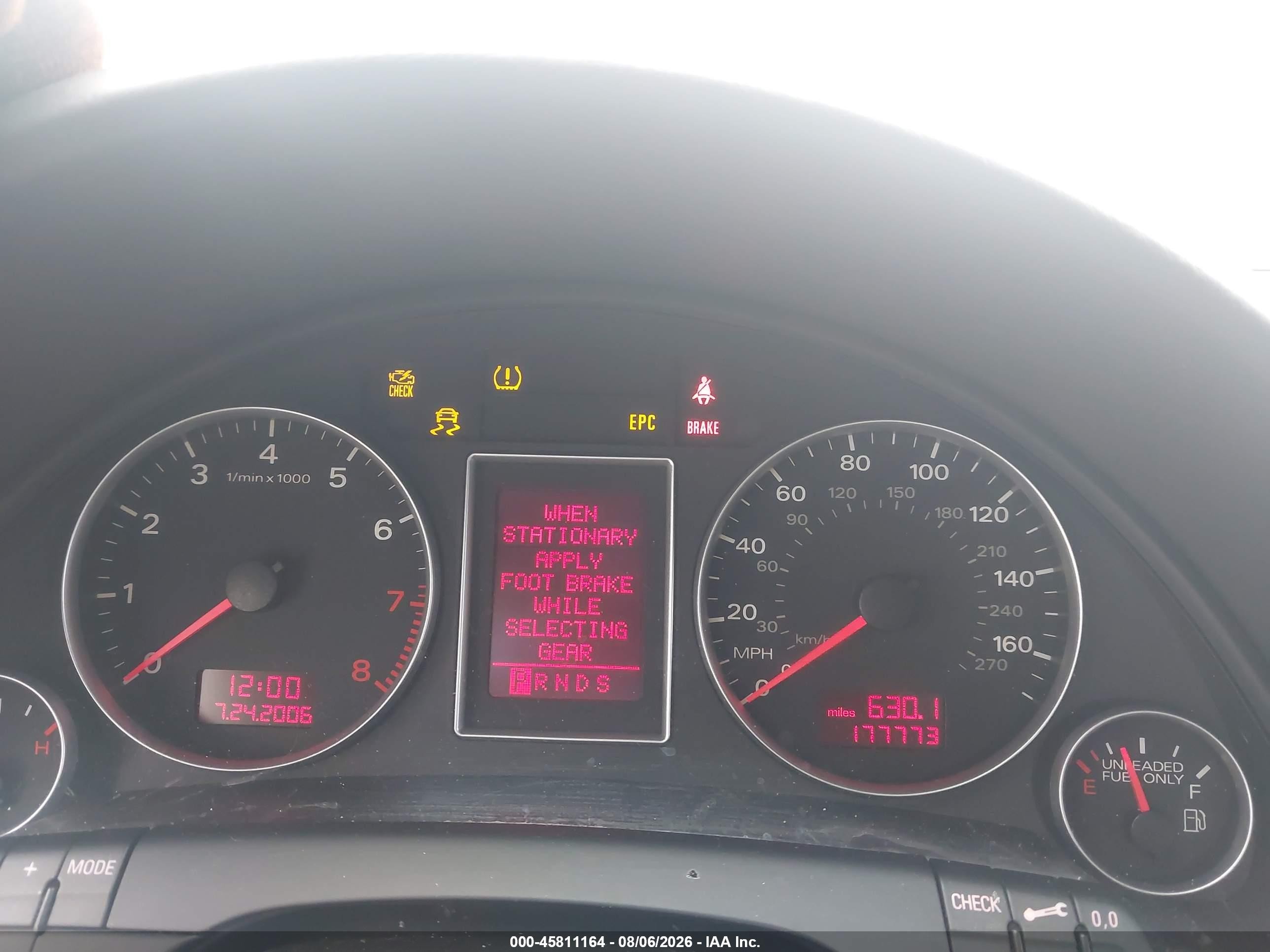 2008 Audi A4 2.0t/2.0t Special Edition Gray vin: WAUDF78E18A081117