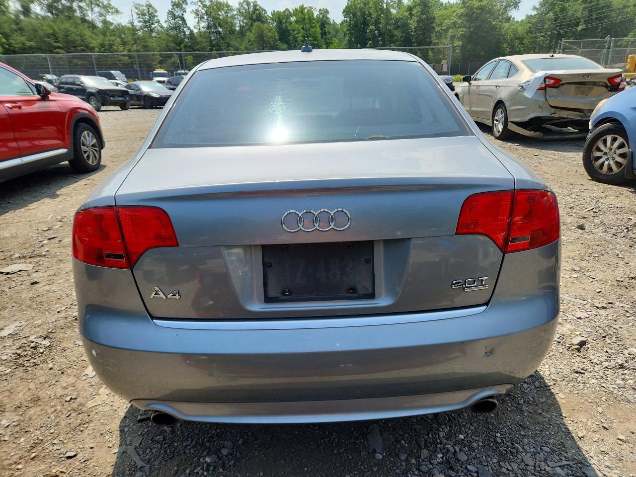 2008 Audi A4 2.0t Quattro Silver vin: WAUDF78E18A118442