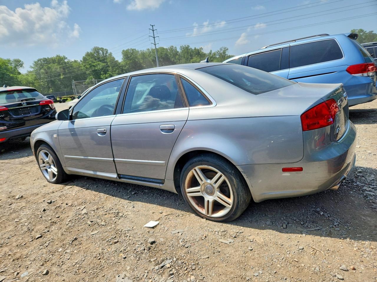 2008 Audi A4 2.0t Quattro Silver vin: WAUDF78E18A118442