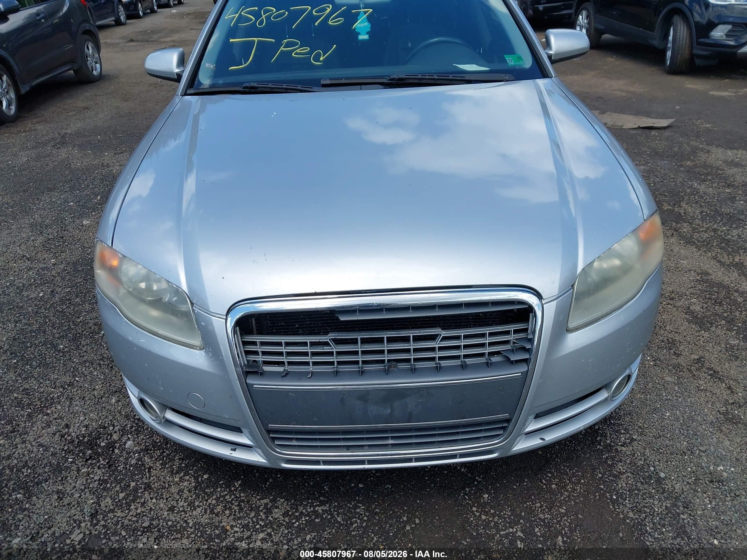 2006 Audi A4 2.0t Silver vin: WAUDF78E26A146120