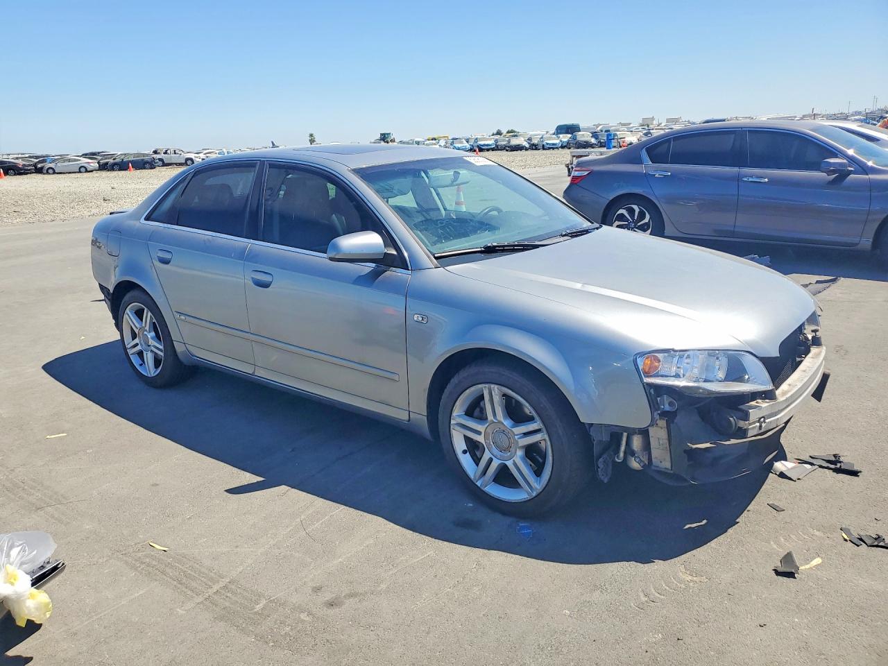 2007 Audi A4 2.0t Quattro Silver vin: WAUDF78E27A060839