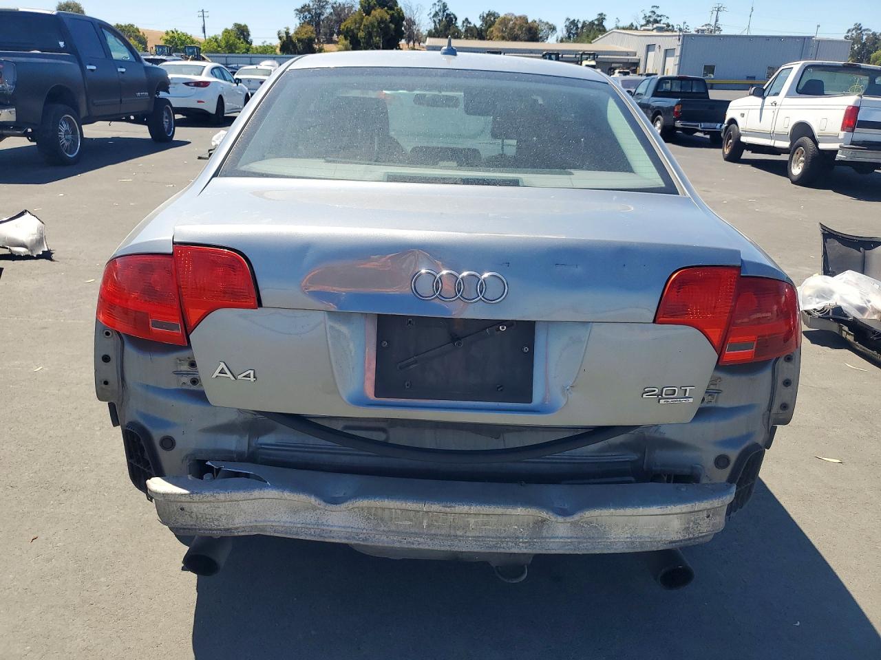 2007 Audi A4 2.0t Quattro Silver vin: WAUDF78E27A060839