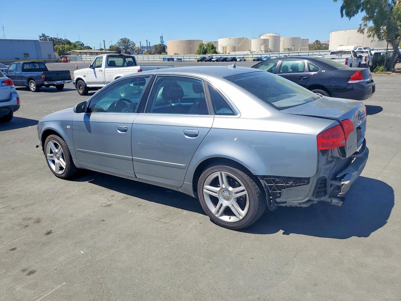 2007 Audi A4 2.0t Quattro Silver vin: WAUDF78E27A060839