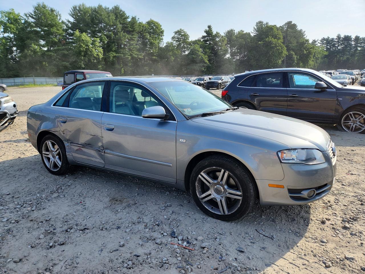 2007 Audi A4 2.0t Quattro Gray vin: WAUDF78E27A129299