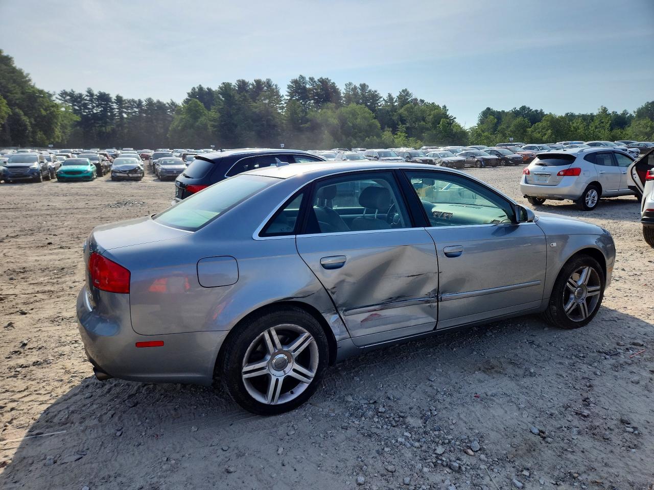 2007 Audi A4 2.0t Quattro Gray vin: WAUDF78E27A129299