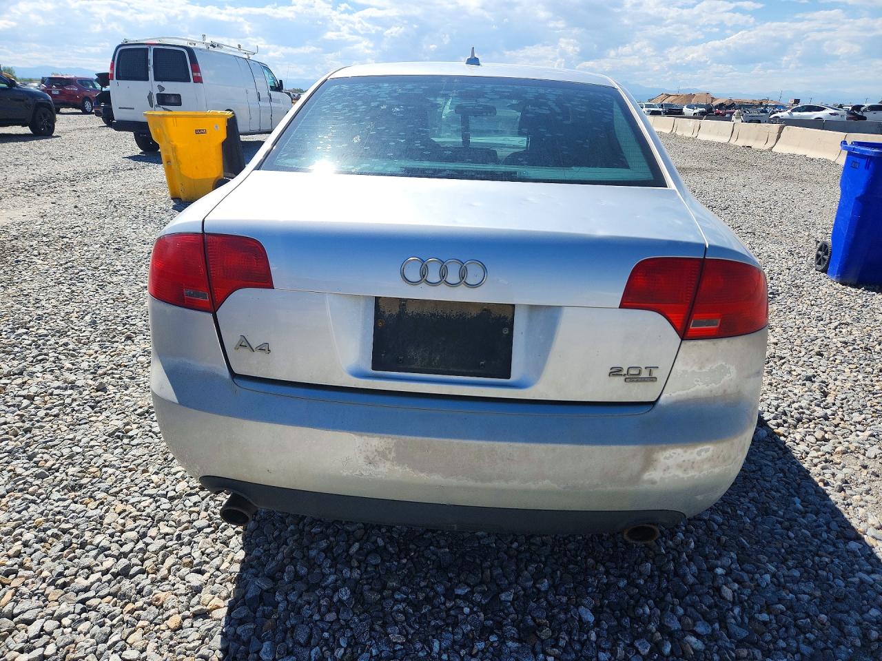 2007 Audi A4 Silver vin: WAUDF78E27A222520
