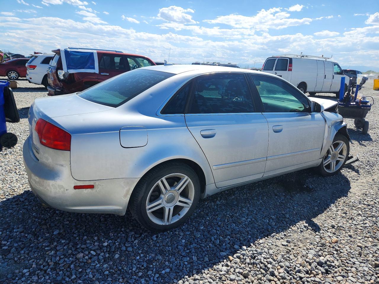 2007 Audi A4 Silver vin: WAUDF78E27A222520