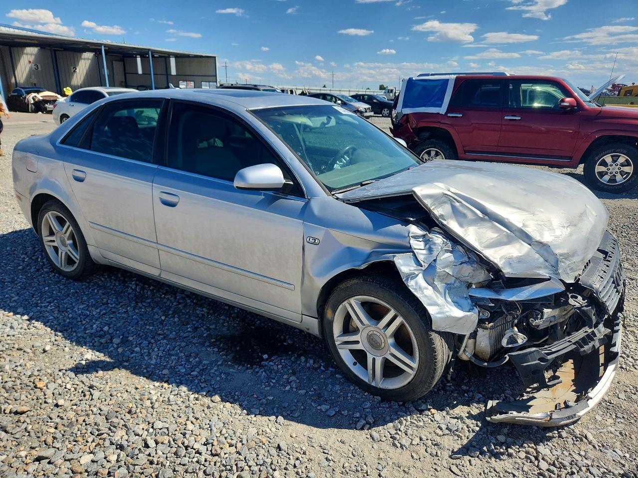 2007 Audi A4 Silver vin: WAUDF78E27A222520