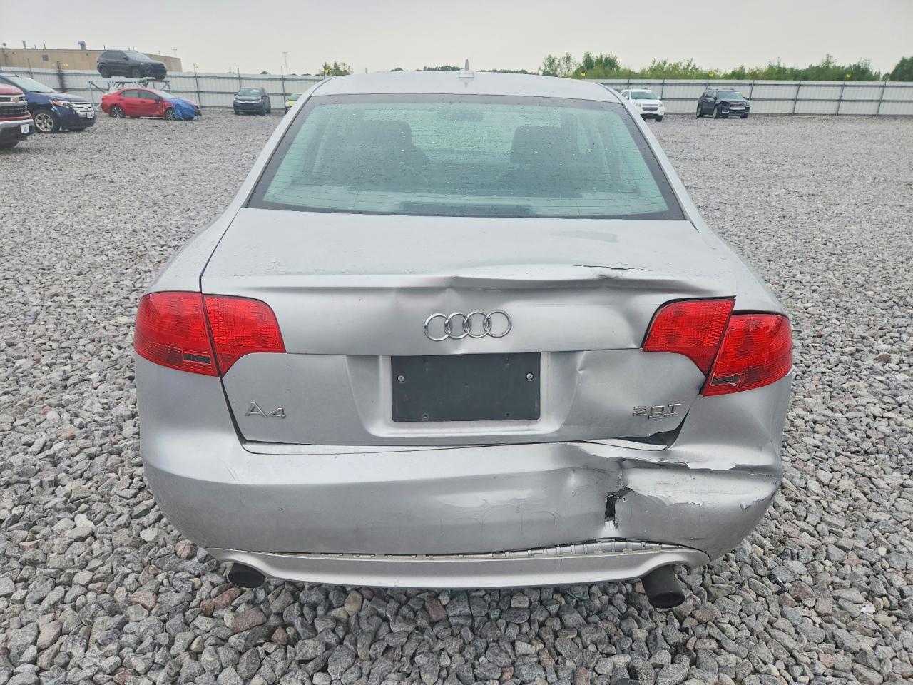 2008 Audi A4 2.0t Quattro Silver vin: WAUDF78E28A164510
