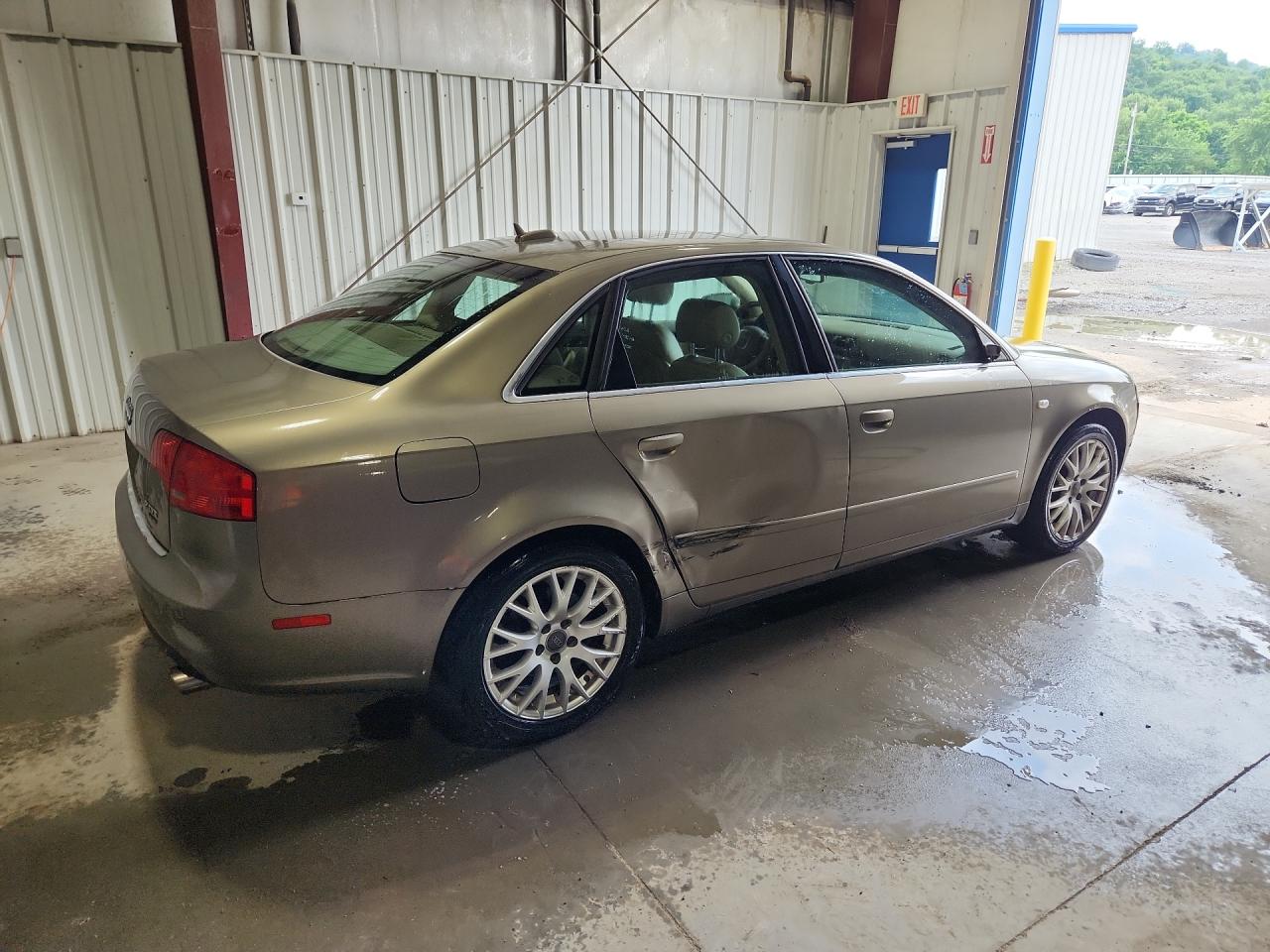 2006 Audi A4 2.0t Quattro Beige vin: WAUDF78E36A098336 Damage: Right Qtr Panel, Dent(S) W/ Paint Dmg, > 12 Inches