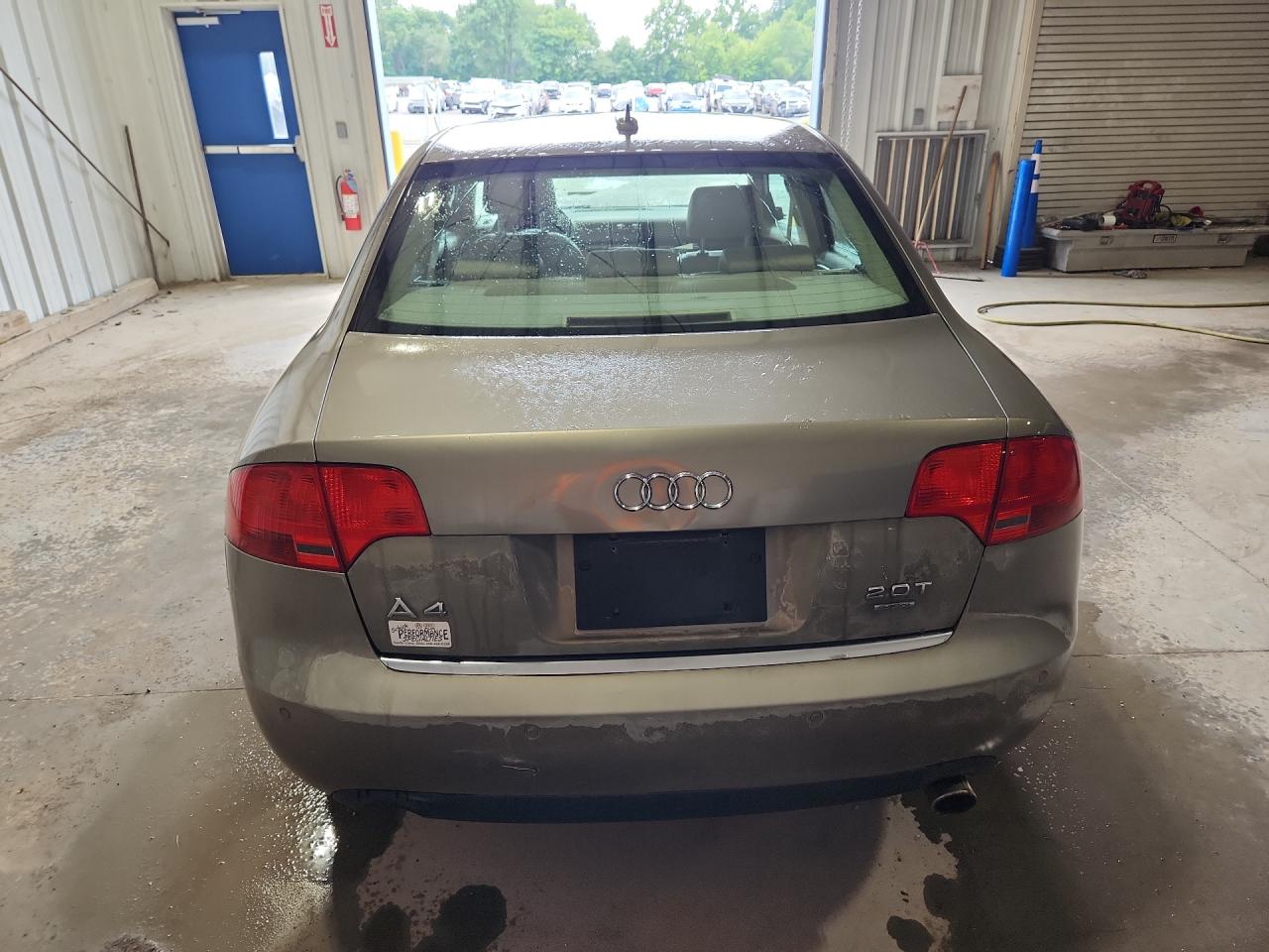 2006 Audi A4 2.0t Quattro Beige vin: WAUDF78E36A098336 Damage: Rear Bumper, Heavy Scratch, 1 To 2 Inches