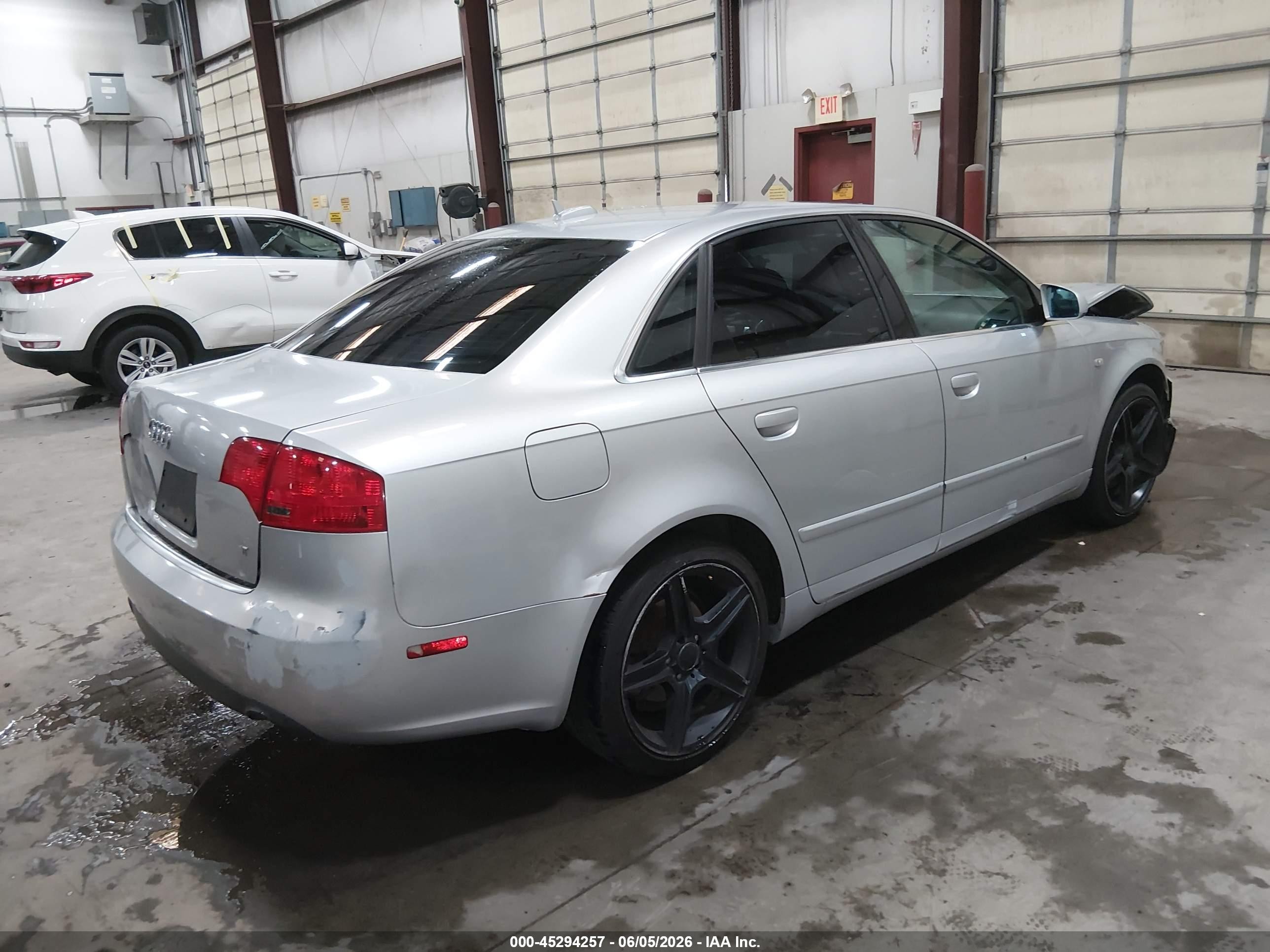 2006 Audi A4 2.0t Silver vin: WAUDF78E36A105382