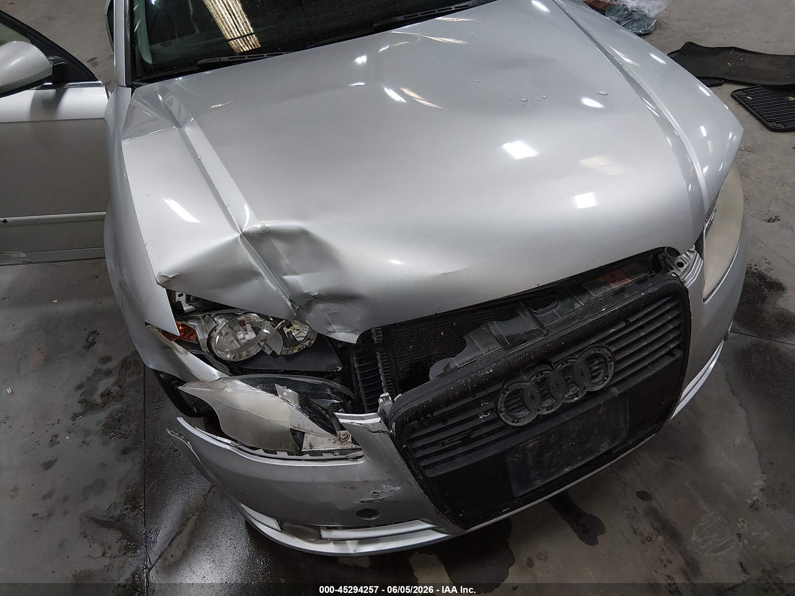 2006 Audi A4 2.0t Silver vin: WAUDF78E36A105382
