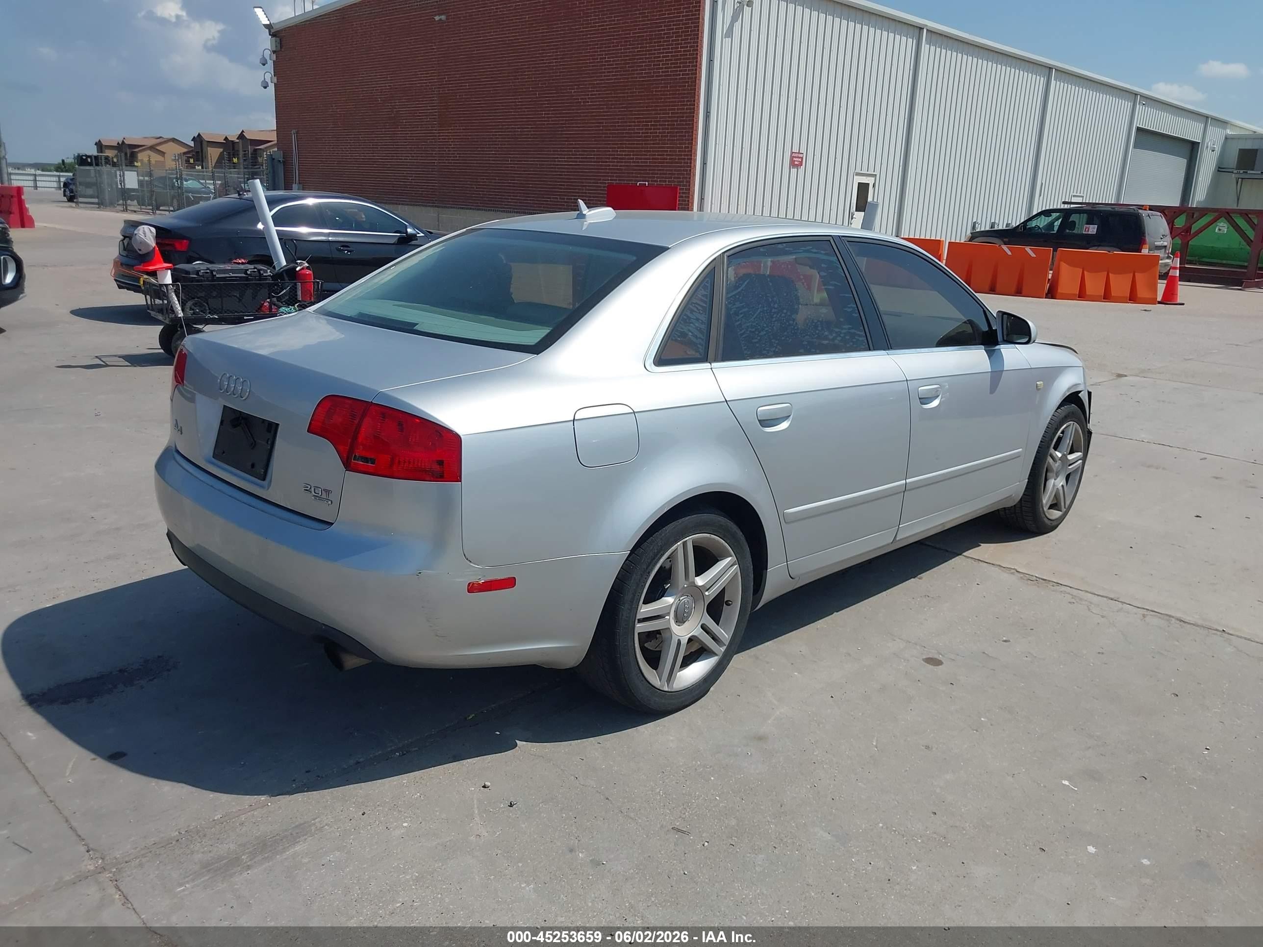 2006 Audi A4 2.0t Silver vin: WAUDF78E36A126829