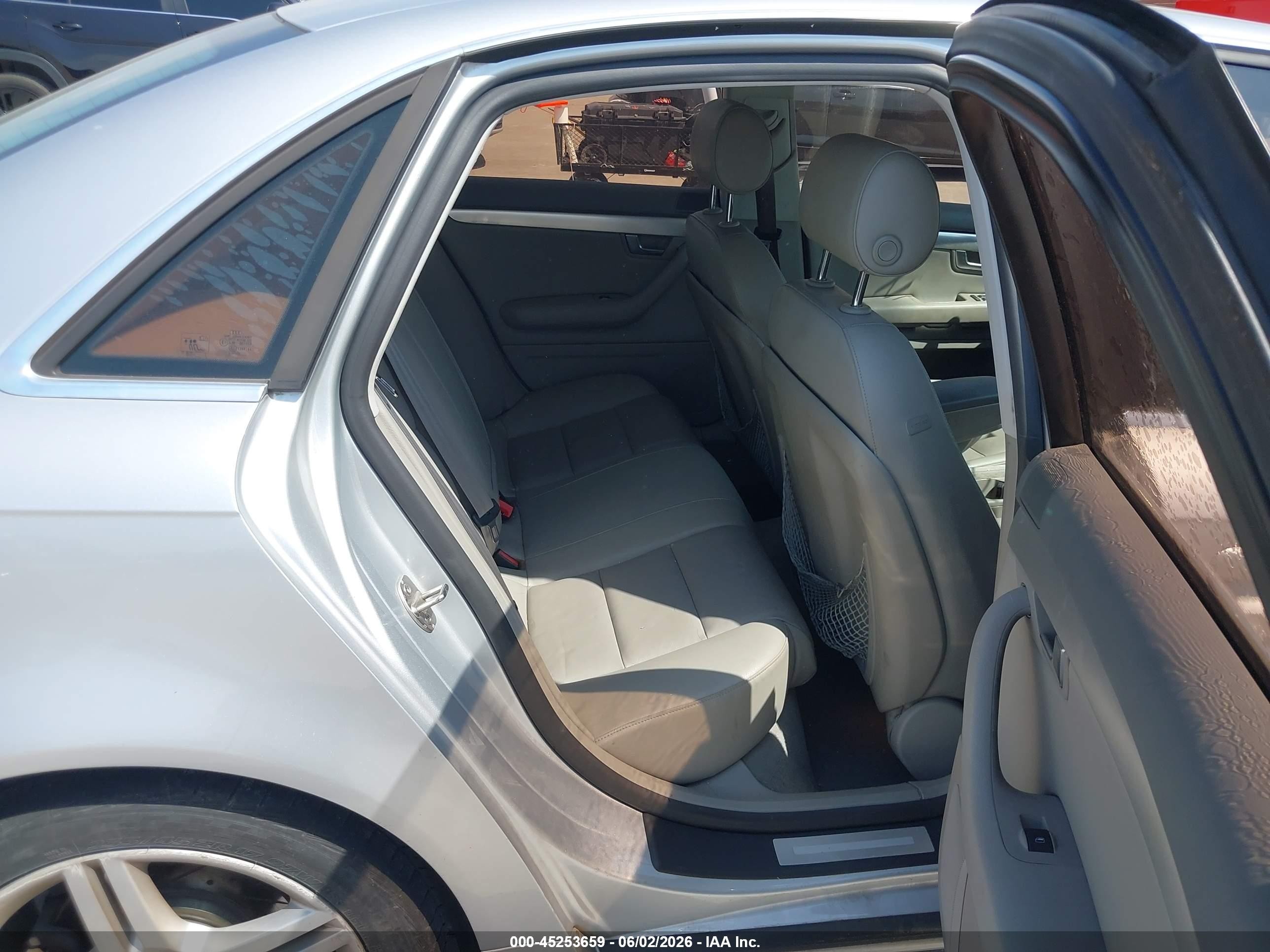 2006 Audi A4 2.0t Silver vin: WAUDF78E36A126829