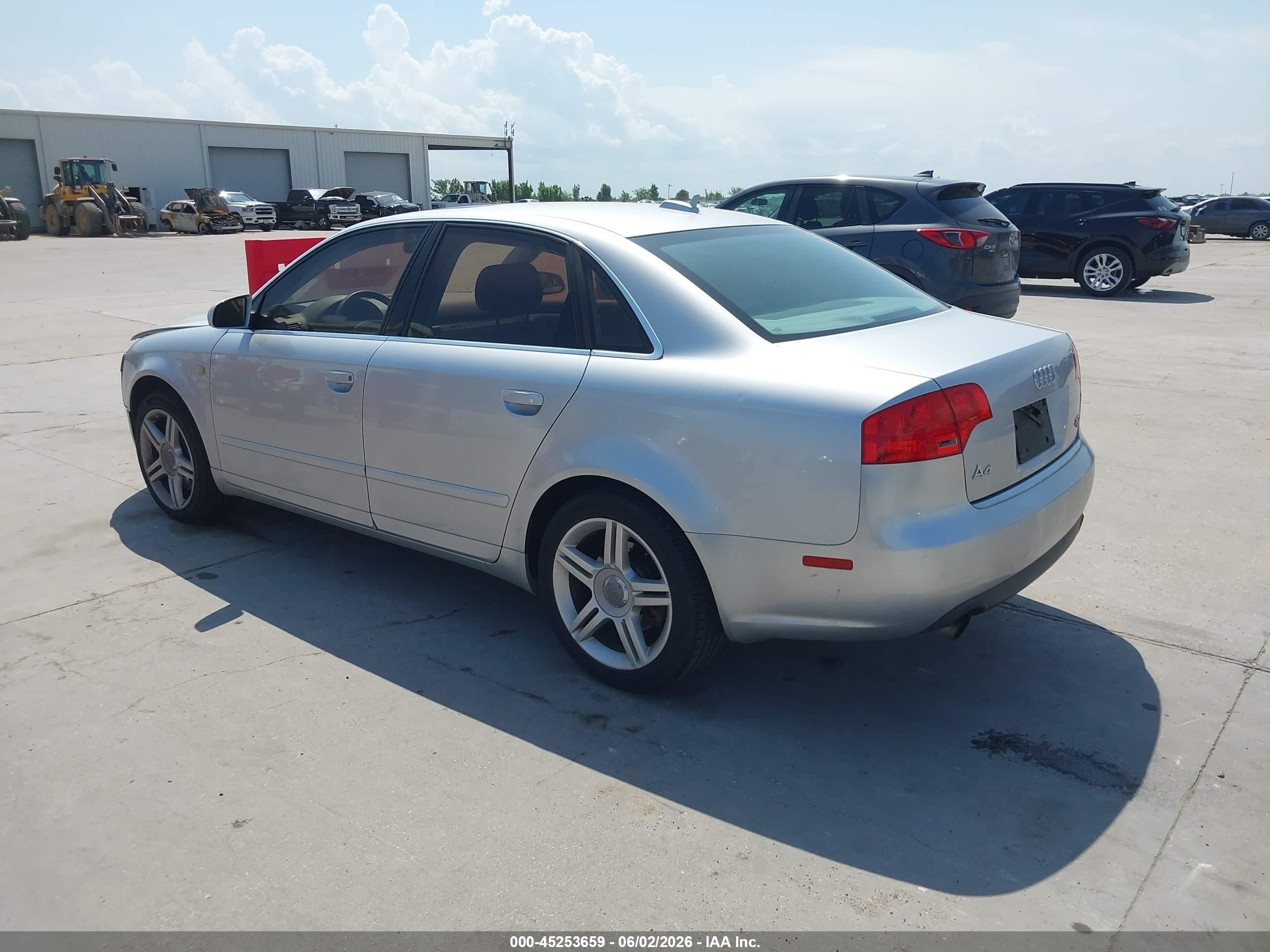 2006 Audi A4 2.0t Silver vin: WAUDF78E36A126829