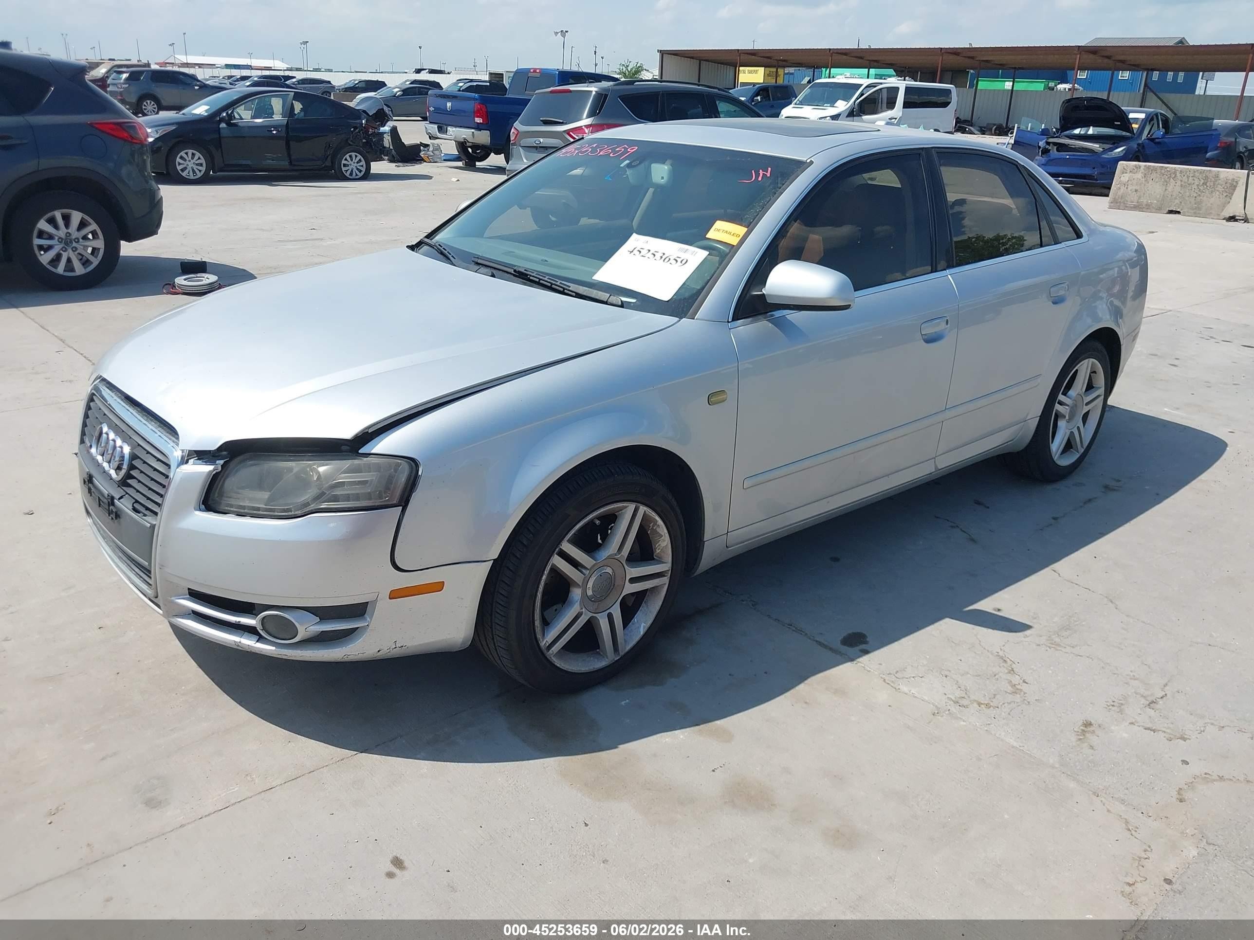 2006 Audi A4 2.0t Silver vin: WAUDF78E36A126829