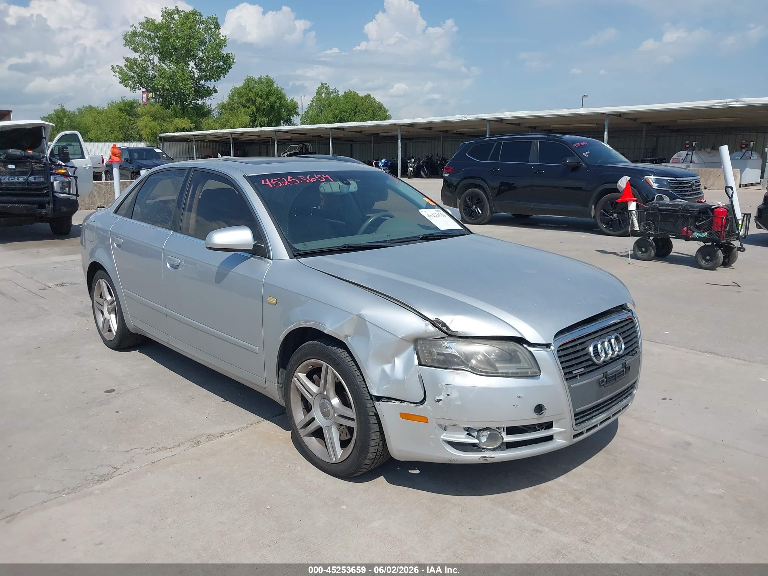 2006 Audi A4 2.0t Silver vin: WAUDF78E36A126829