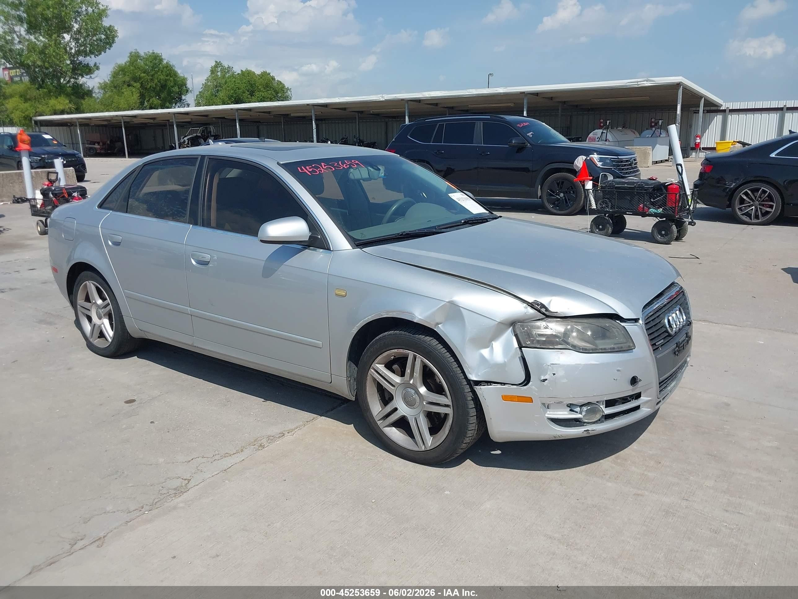 2006 Audi A4 2.0t Silver vin: WAUDF78E36A126829