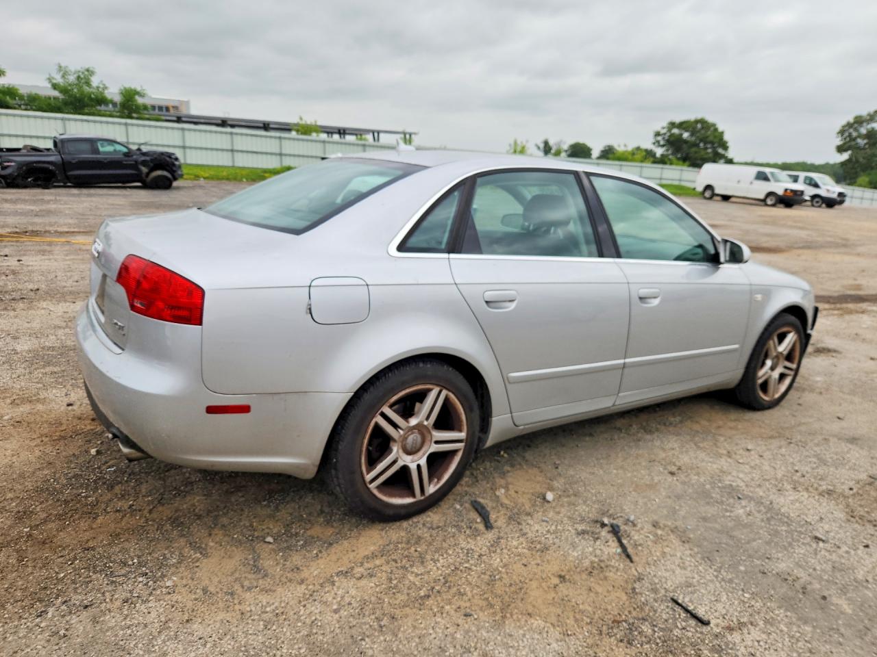 2007 Audi A4 2.0t Quattro Silver vin: WAUDF78E37A058081