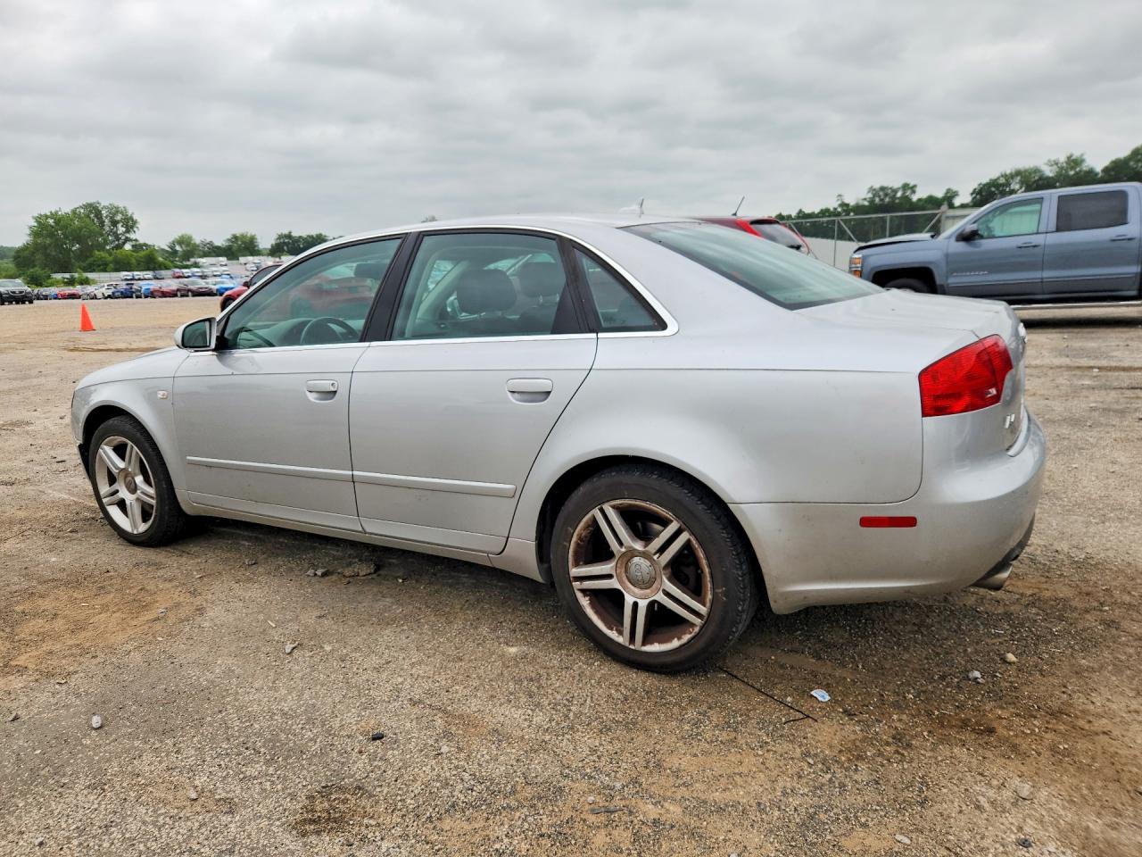 2007 Audi A4 2.0t Quattro Silver vin: WAUDF78E37A058081