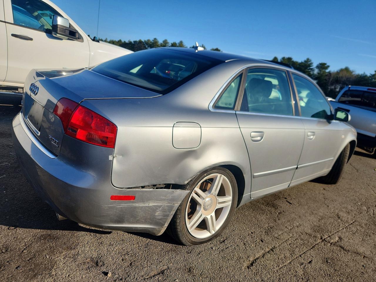 2007 Audi A4 2.0t Quattro Gray vin: WAUDF78E37A066424
