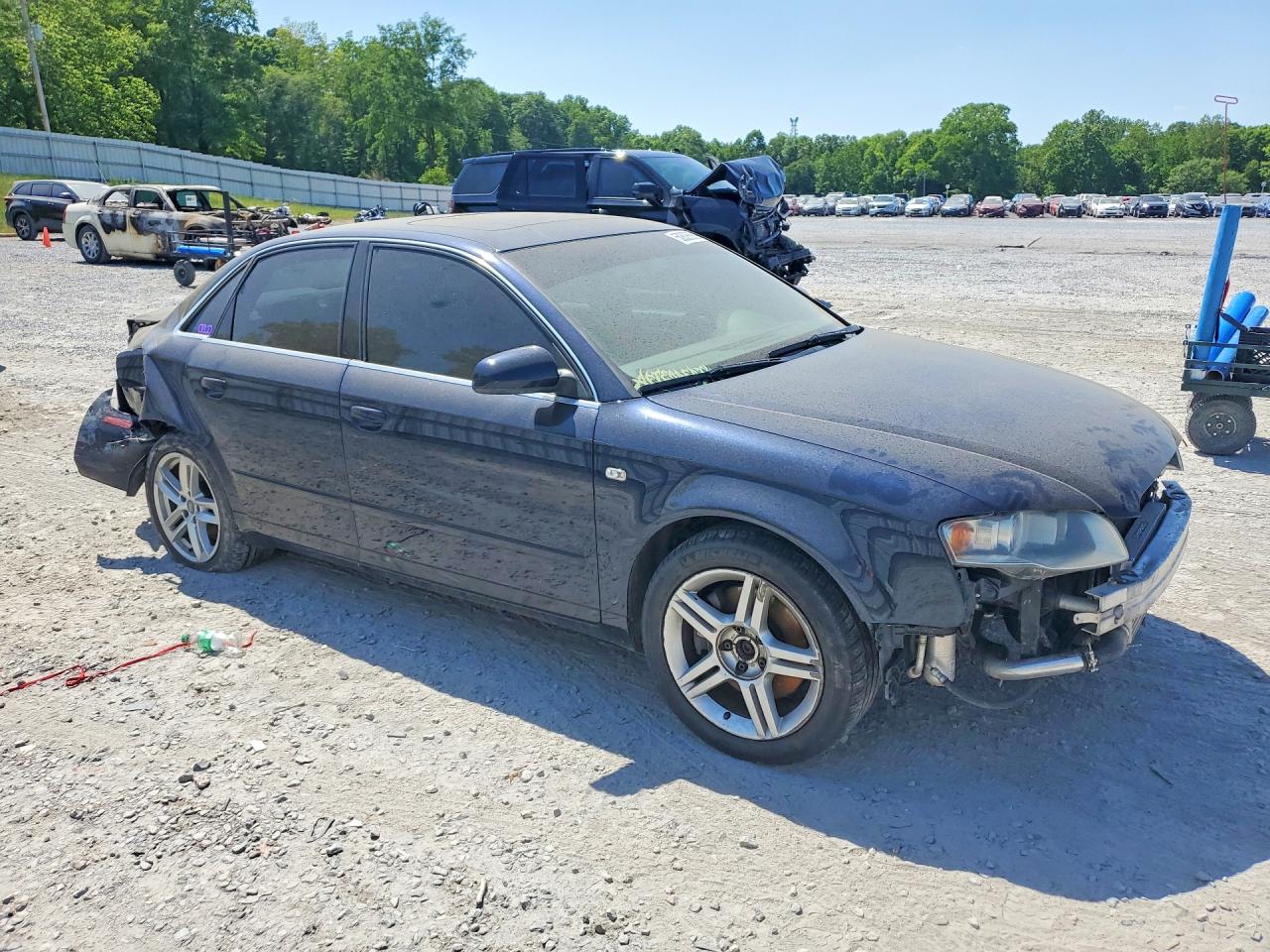 2007 Audi A4 2.0t Quattro Blue vin: WAUDF78E37A150520